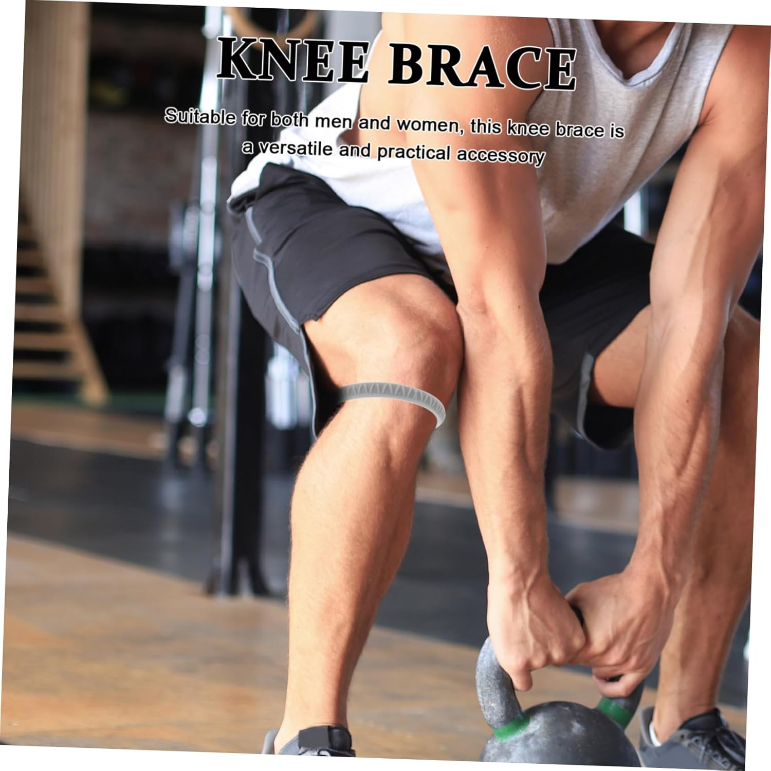 BESPORTBLE Supple Knee Protector 2Pcs Elastic Patella Belt with Adjustable Size for Men and Women Basketball Sports image number 1