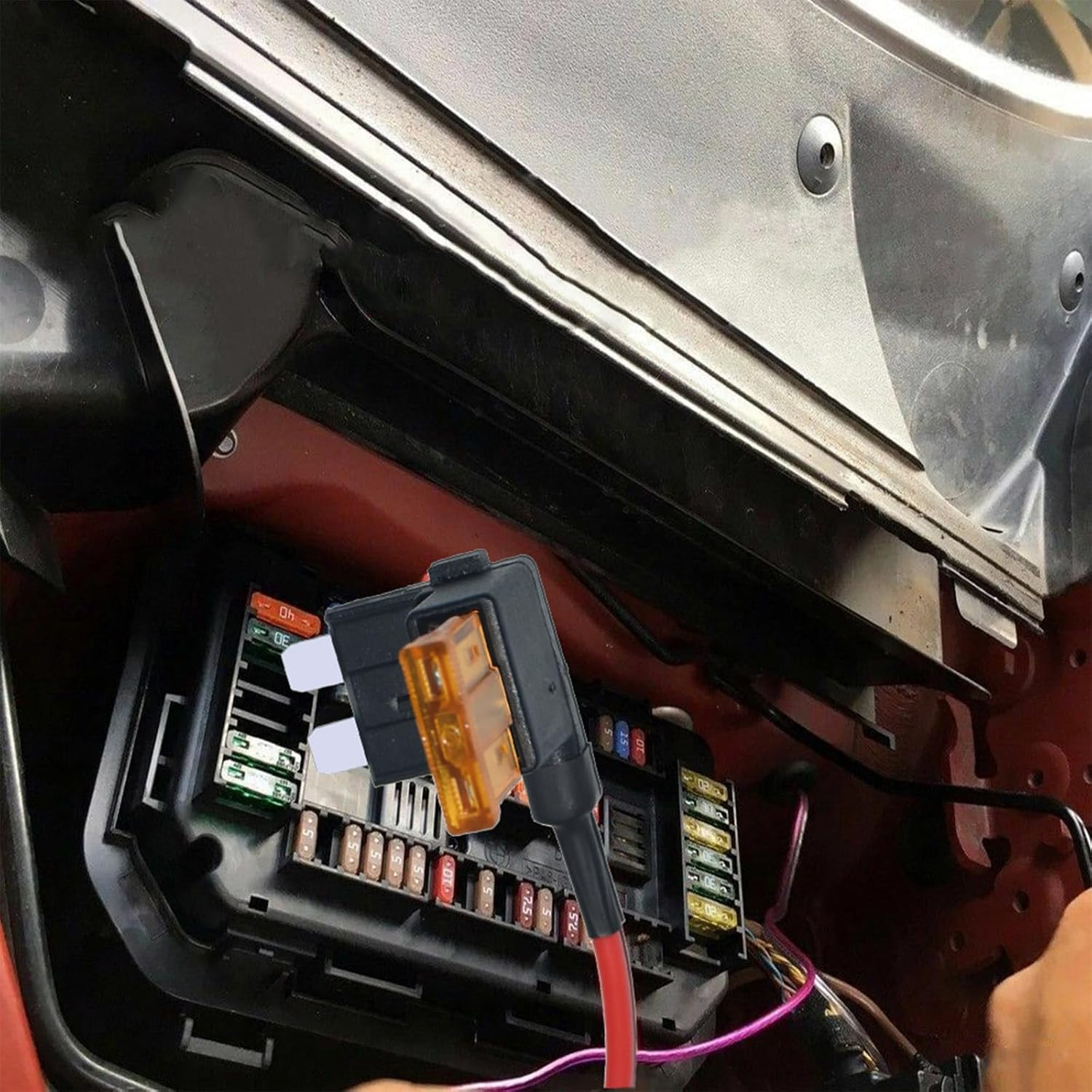 Muhize Standard Blade Fuse Holder & Kit - 12V Car Add-A-Circuit TAP Adapter with 5 Amp APR ATO ATC Blade Fuse (5 Pack) image number 4