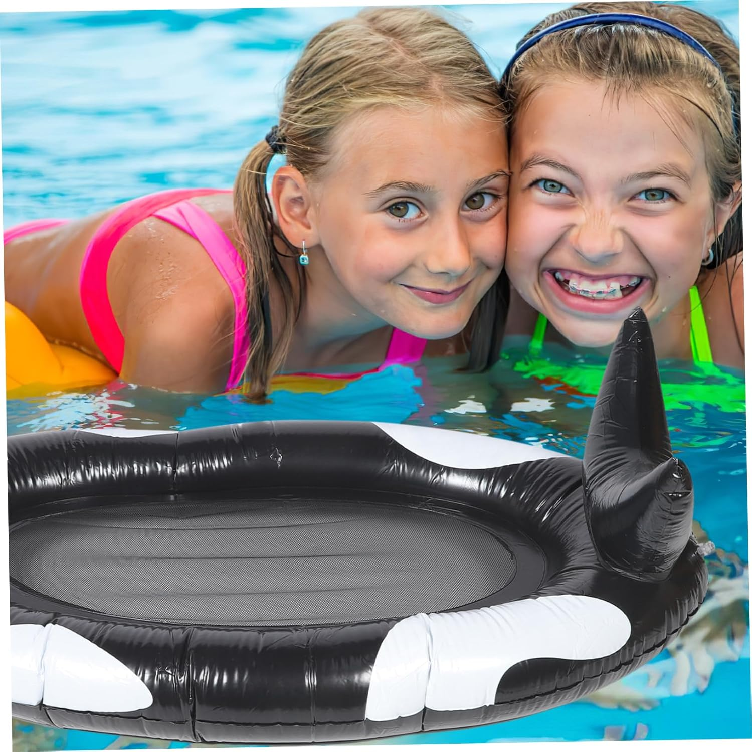 Foldable Inflatable Pool Hammock Fine Mesh Multi-Functional Floating Recliner for Adults Portable Chair for Relaxing Pool Beach image number 6