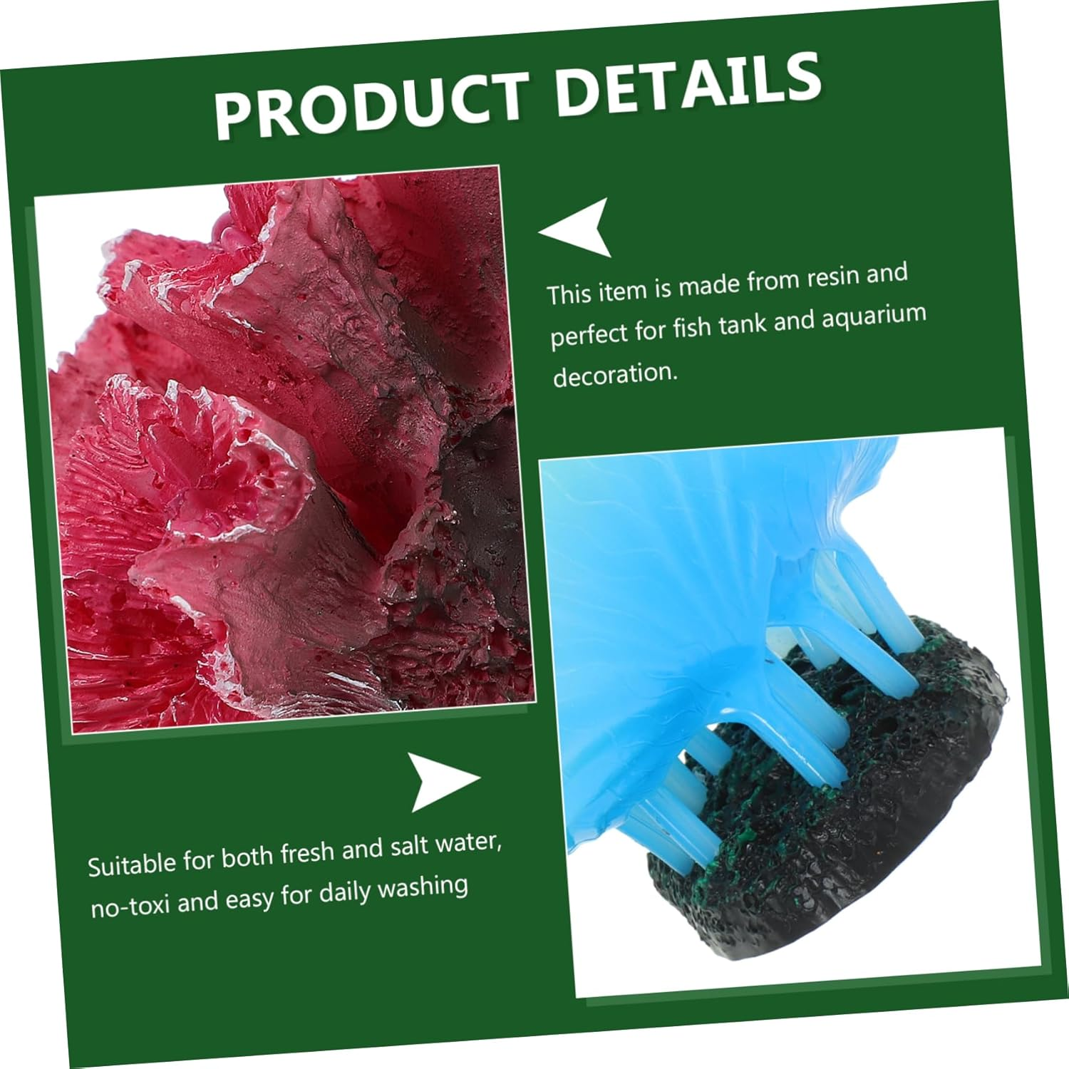 Generic Artificial Coral Decor for Fish Tanks - Realistic Aquarium Decorations - Fake Coral Reefs for Saltwater and Freshwater Tanks - Artificial Aquarium Plants and Accessories - Fish Tank image number 3