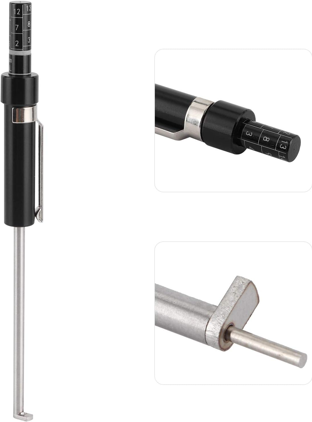 Brake Pad Thickness Gauge, Car Braking Pads Detection Pen Vehicle Brakes Service Pencil Time Saving Tester Measuring Tool Automotive Measurement for Auto Enthusiast Professional Mechanic image number 4