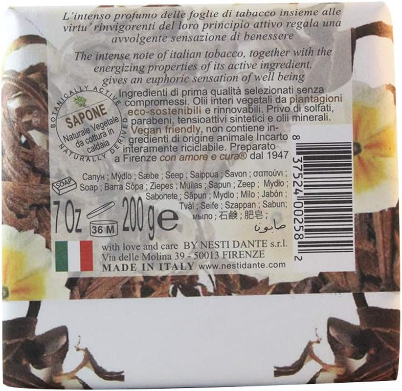 Nesti Dante Marsiglia Toscano Triple Milled Vegetal Soap - Tabacco Italiano 200G/7Oz image number 7