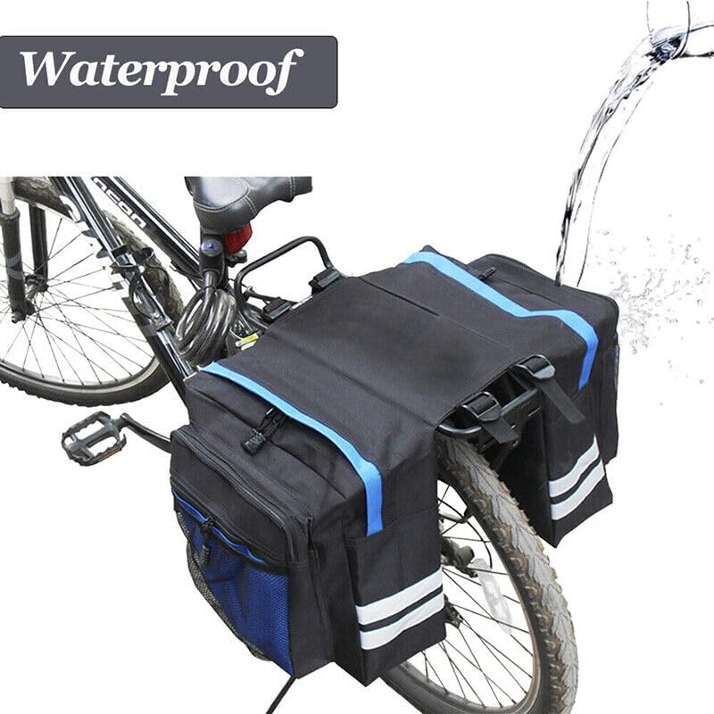 AIMALL Waterproof Bike Pannier Bag - 12.4"X10.2"X6.3" 840D Oxford Rear Rack Cycling Bag with Reflective Straps, Universal Fit for Bicycle Commuting/Touring image number 4