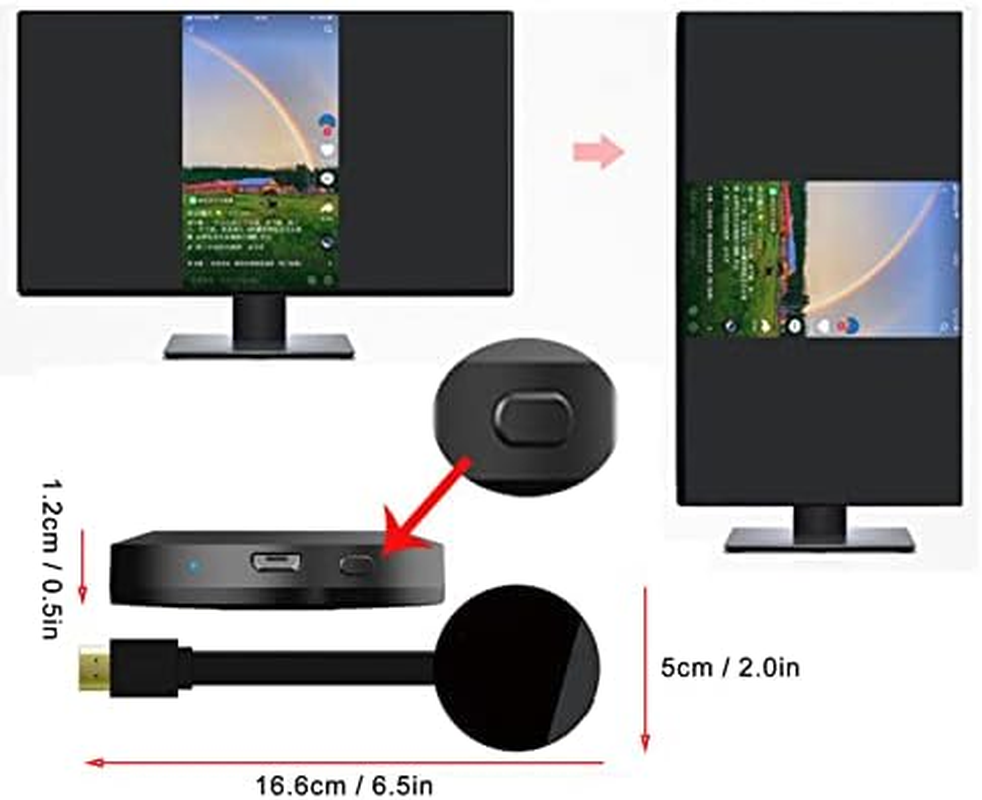 Wireless Display Dongle Adapter, Screen Projector G2 plus Mobile Phone Push Screen Connected to TV Mobile Phone Live Wireless Same Screen. image number 4