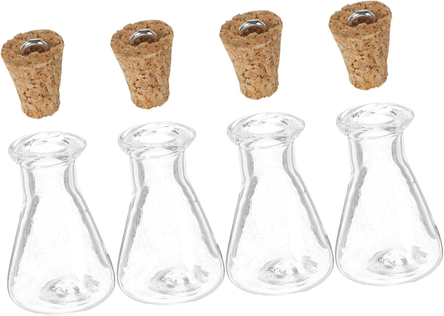 Elegant Glass Bottle Pendants Creative Wishing Bottles Set of 4 Diy Mini image number 5
