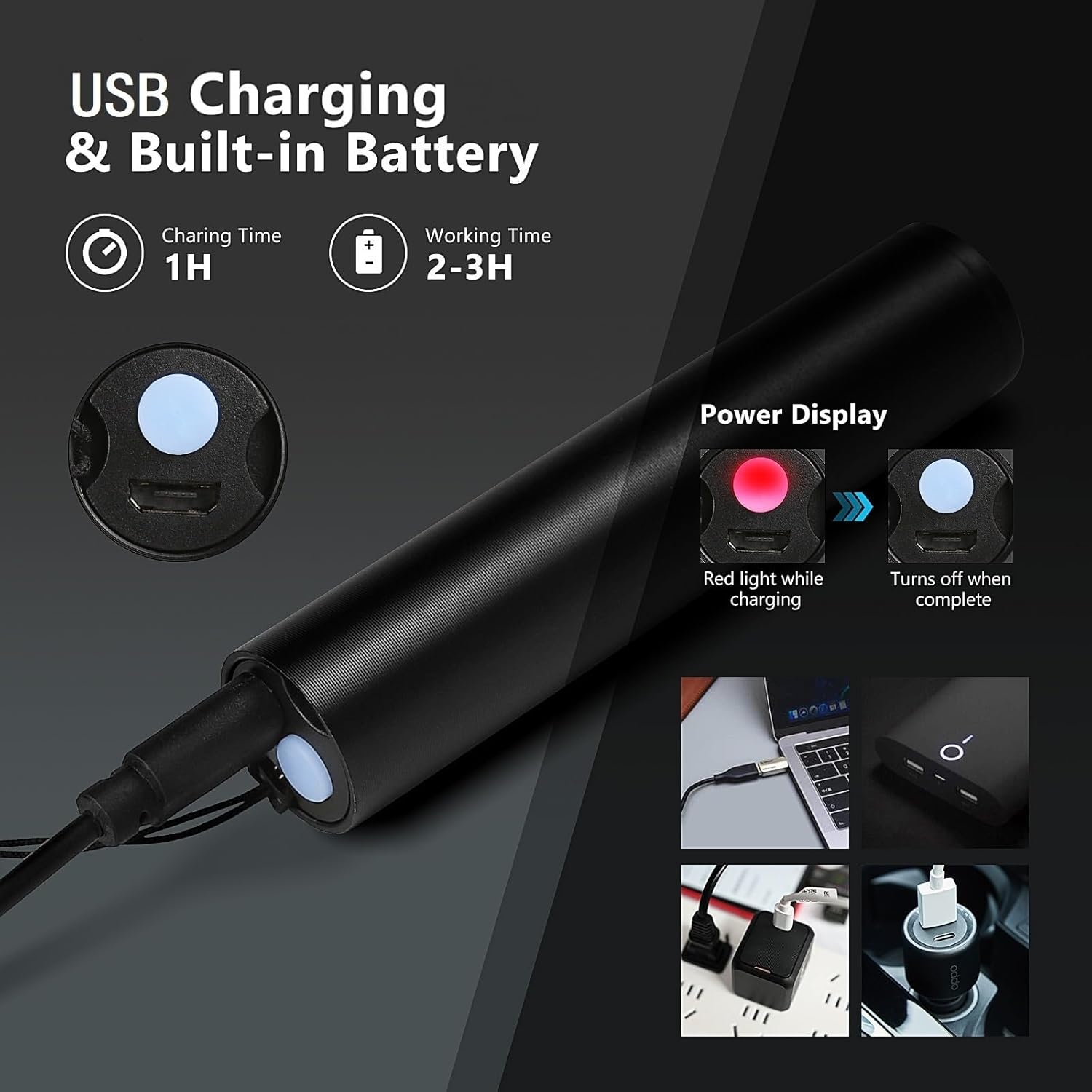 UV Torch 365 Nm & 395 Nm Black Light, Mini Strong Rechargeable UV Lamp, USB-C LED UV Light, Pet Urine Detector for Gel Nails, Resin, Amber, Uranium Glass, Scorpion, Money Checker, Set of 4 image number 4