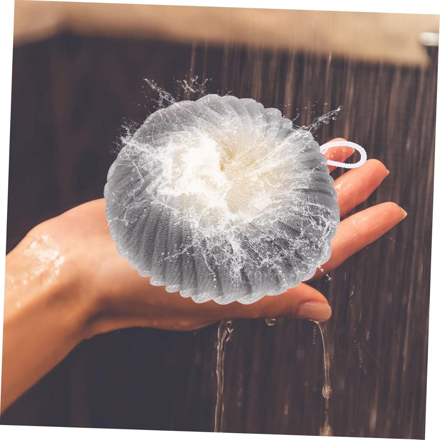 3Pcs Conch Flower Bath Ball Shower Loofah for Body Exfoliator Travel Friendly Bath Scrubber Made of Soft Material for Home and Showering