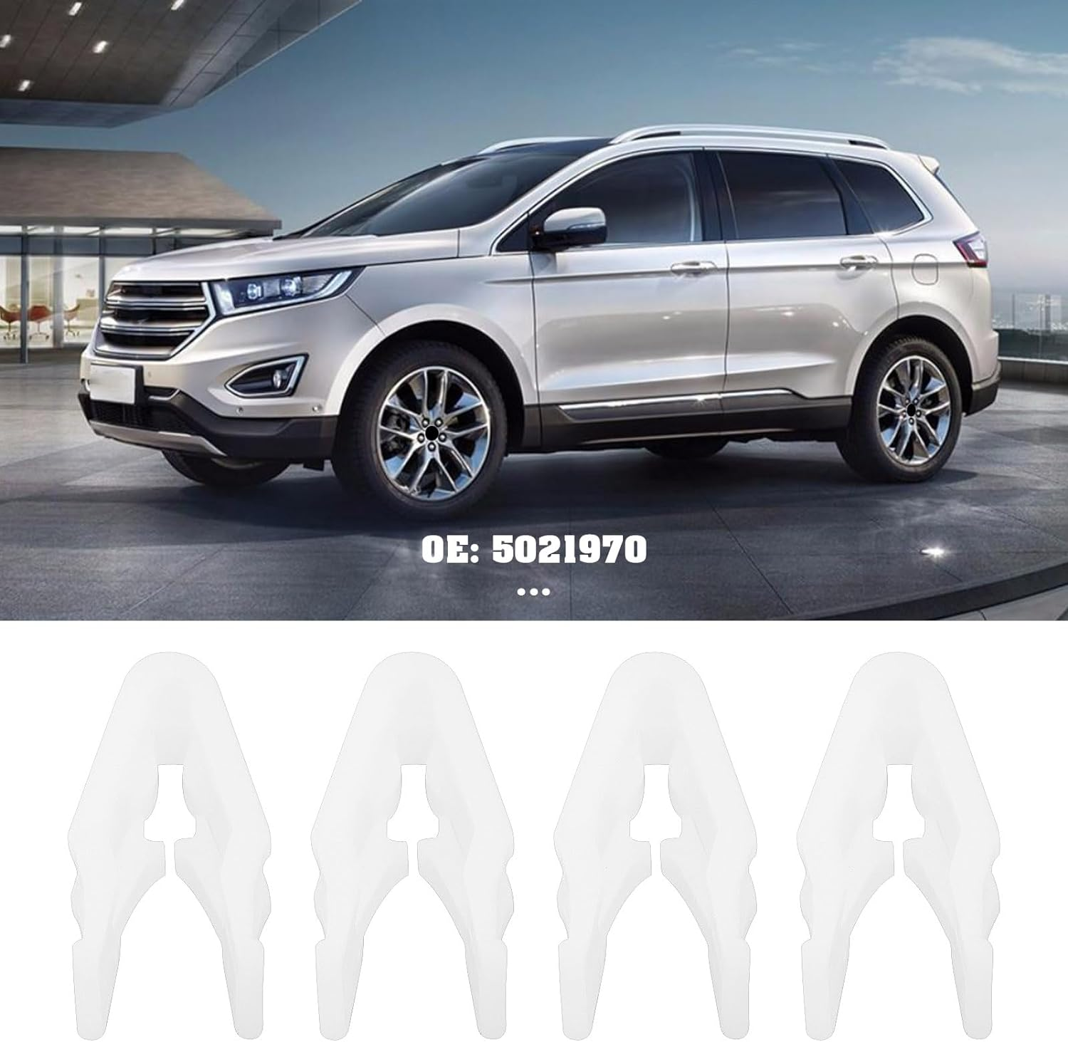 Emagtech 20 Pcs Car Tailgate Lining Clips Boot Lid Lining Clips Trim Retainer Buckle Fittings Replacement Compatible with Ford Galaxy, White image number 2