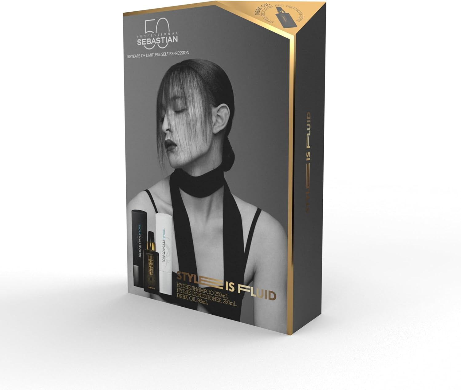 Sebastian Professional Trio Set - Hydre Shampoo 250Ml, Hydre Conditioner 250Ml, Dark Oil 95Ml - Limited Edition image number 5