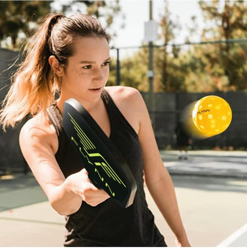 Flynn Outdoor Pickleball Balls - 6 Pickleballs per Pack. Bright Yellow, 40 Holes for True Flight, Consistent Bounce, Suitable for Outdoor Pickleball Practice and Match Play. image number 3