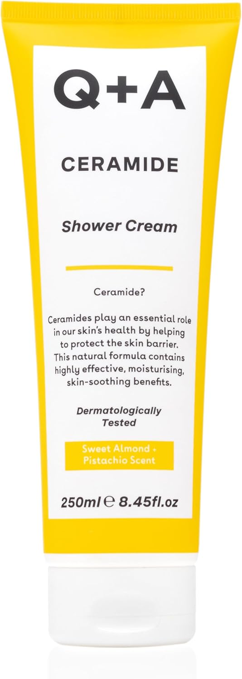 Q+A Ceramide Shower Cream, Provides a Gentle Cleanse, Deeply Nourishing the Skin with a Rich and Creamy Formula of Squalane, Jojoba Seed Oil, and a Sustainable Ceramide Extract from Pineapples, 250Ml image number 1