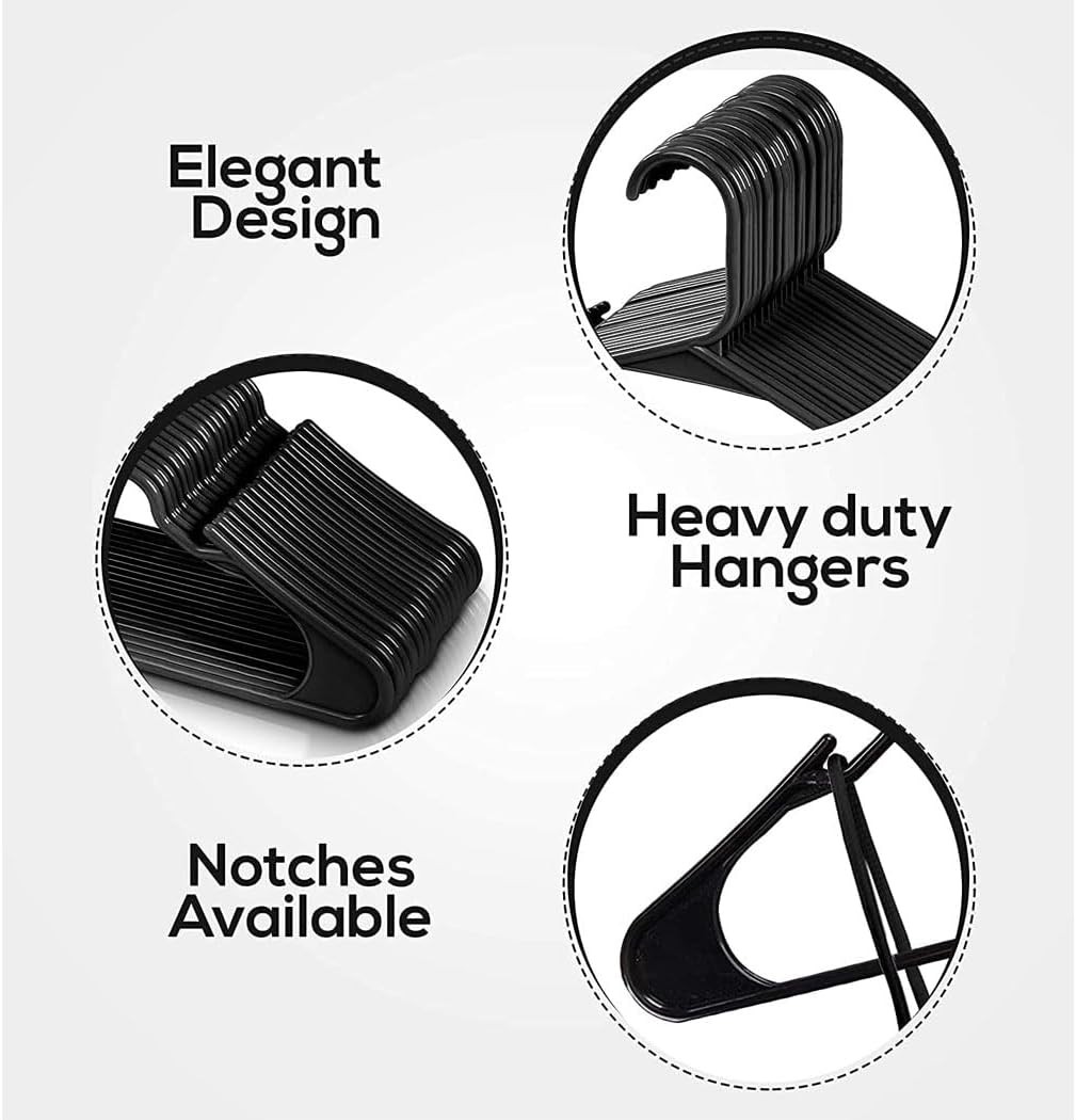 Plastic Clothes Baby Hangers, 60 Pack Non-Slip Suit Clothes Children Space Saving Small Hangers for Coats, Shirt Dress, Tie, Pants & Closet Organizer image number 1