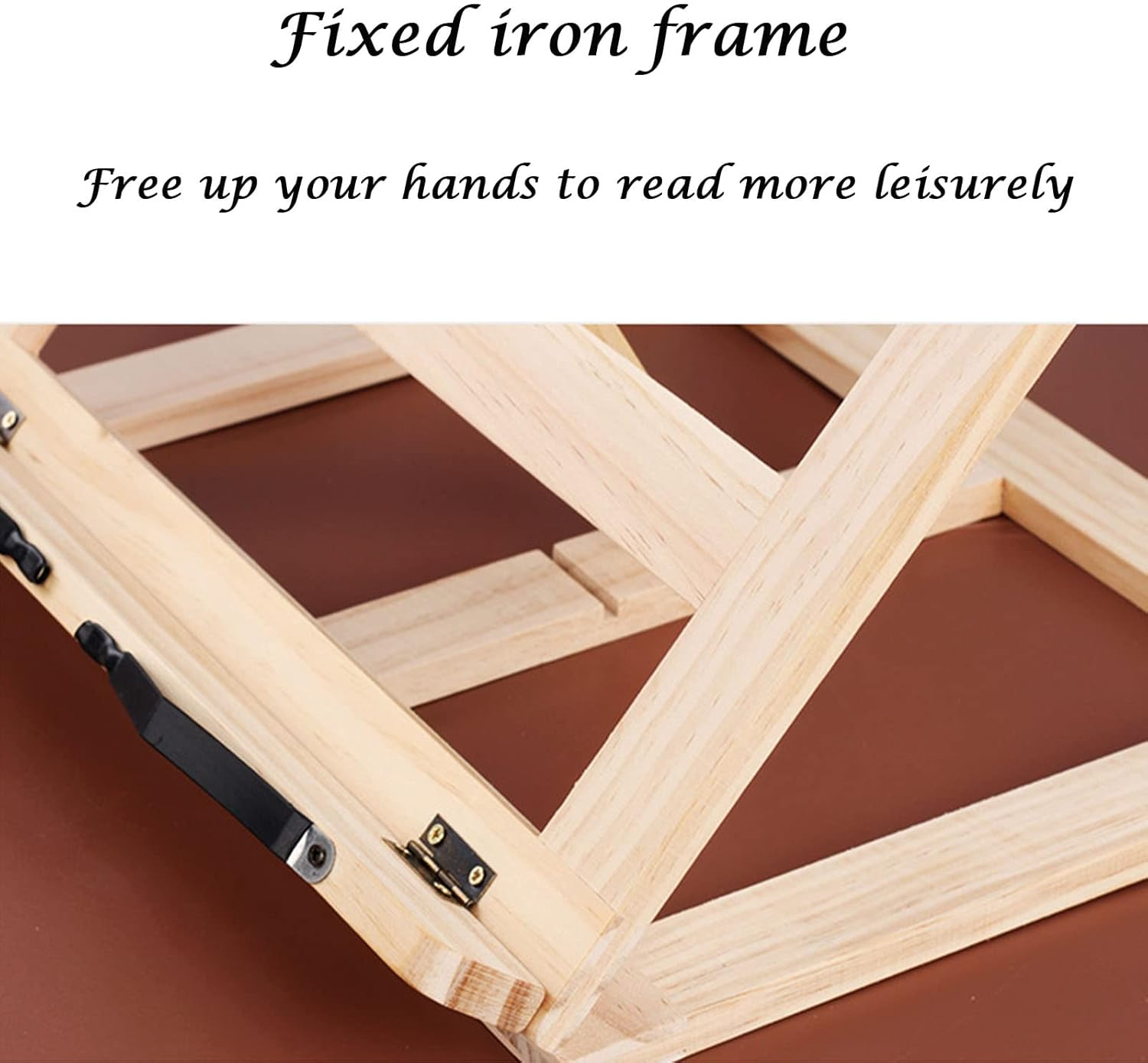 Book Stand,Book Holder,Cookbook Stand Desk Portable Sturdy Lightweight Bookstand,Book Holders for Reading Hands Free image number 1