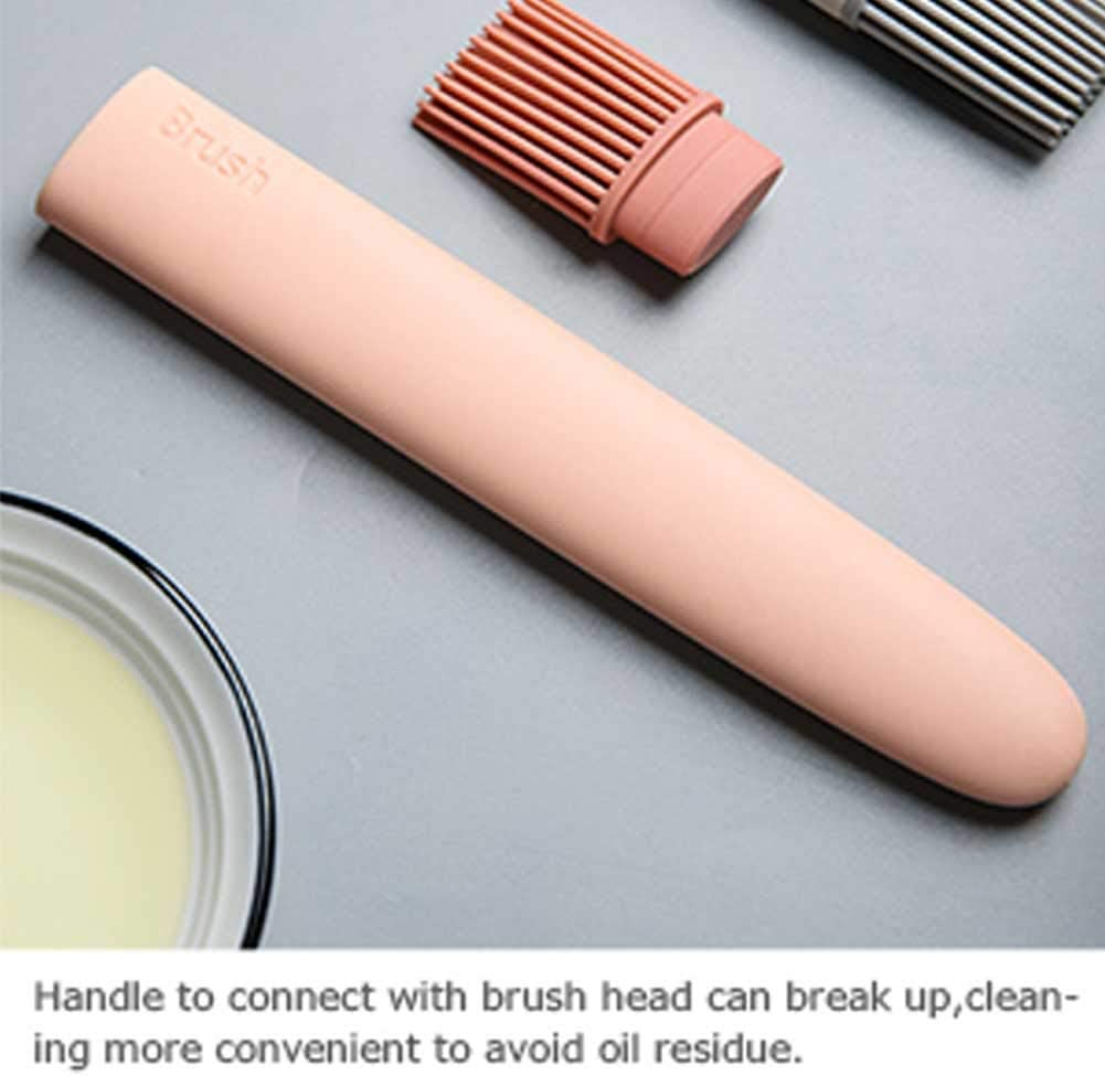 QUEENBAR Silicone Pastry Brush, Pink+Gray, Soft Food Grade Silicone Head, High Temp & Dishwasher Safe, BPA Free image number 2