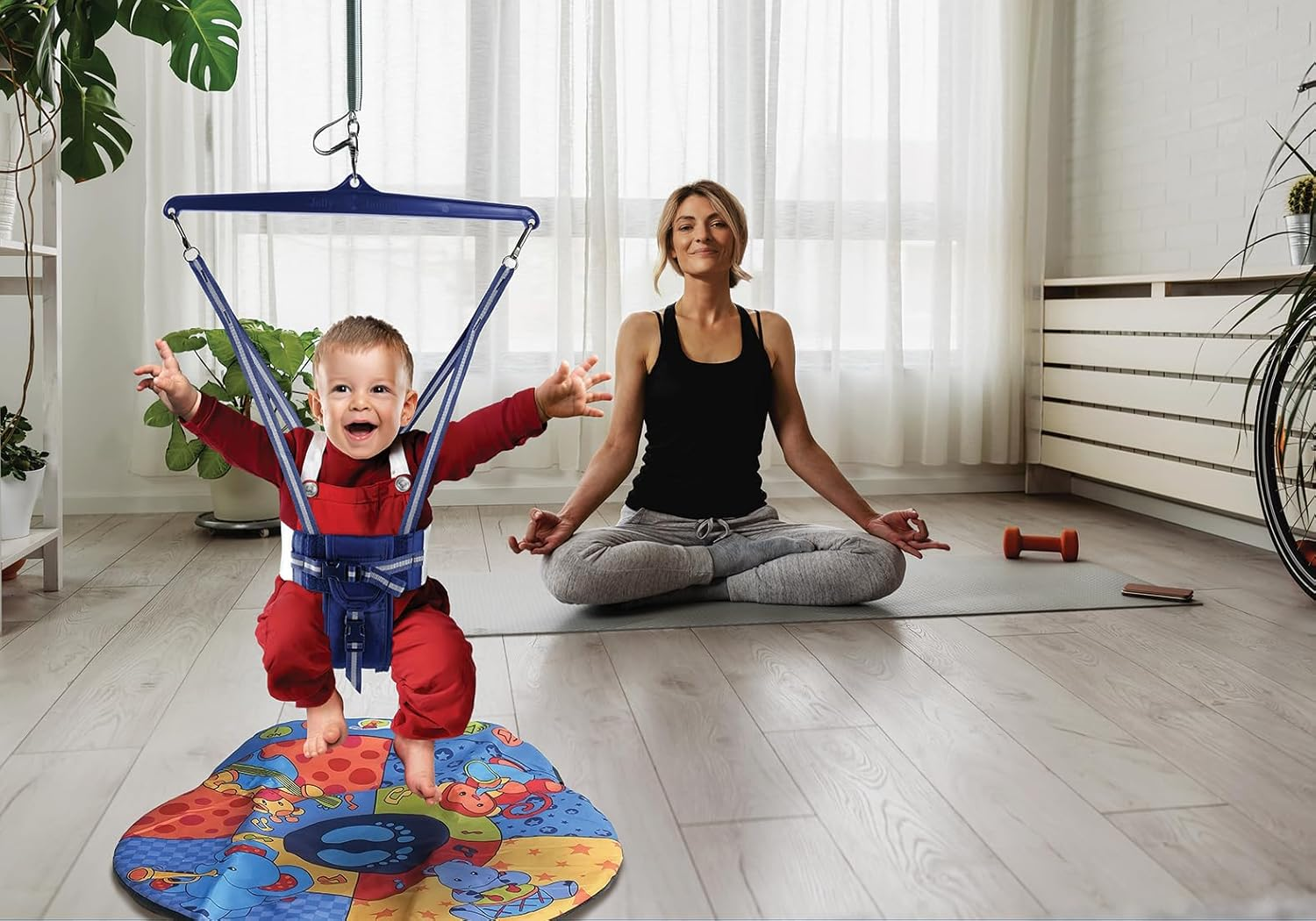 Jolly Jumper Elite Version, Original Baby Exercise Jumper with Musical Mat and Doorway Clamp, for Ages 3+ Months and up to 12 Kg image number 1