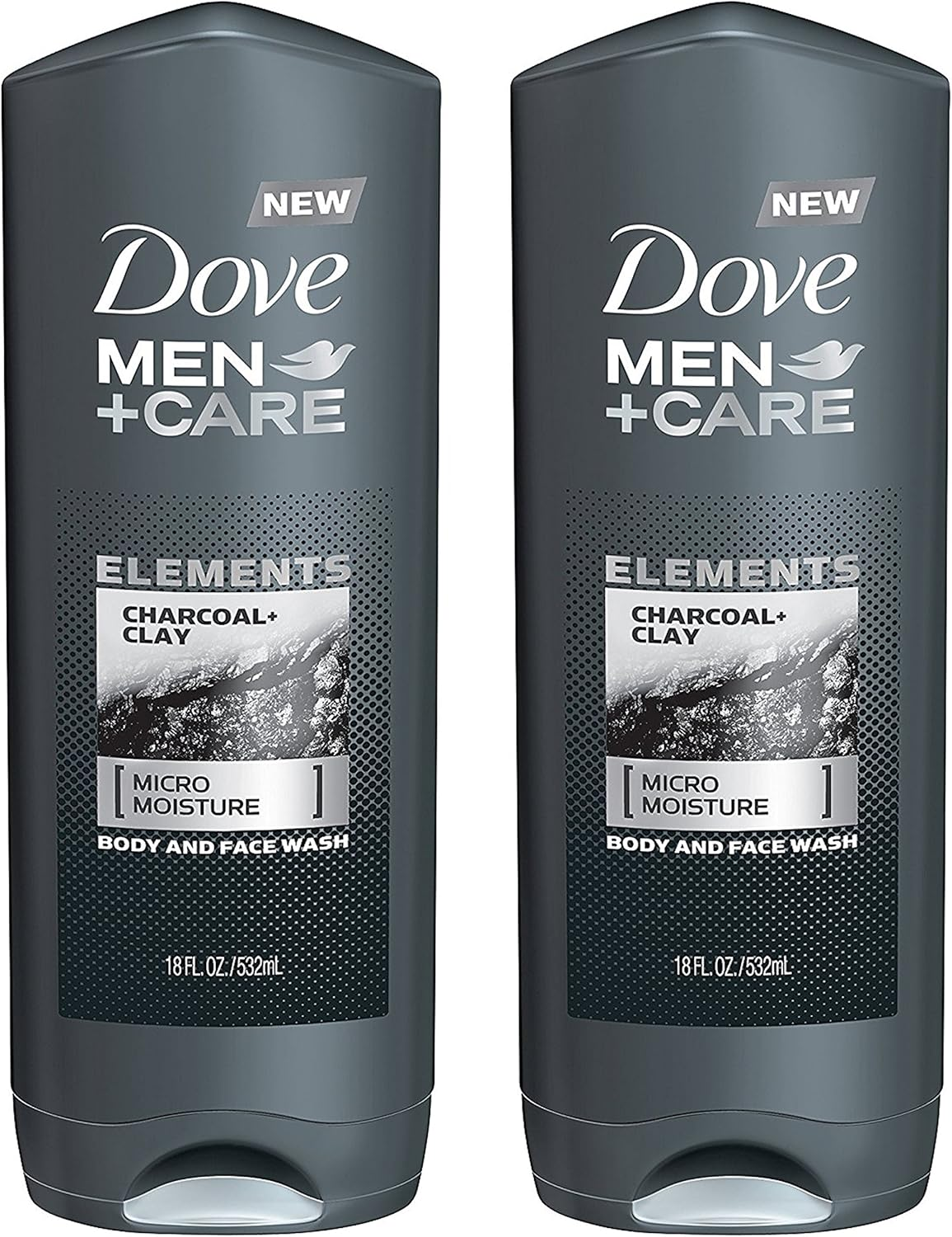 Dove Men + Care Body and Face Wash - Elements - Charcoal + Clay - Net Wt. 18 FL OZ (532 Ml) per Bottle - Pack of 3 Bottles image number 3