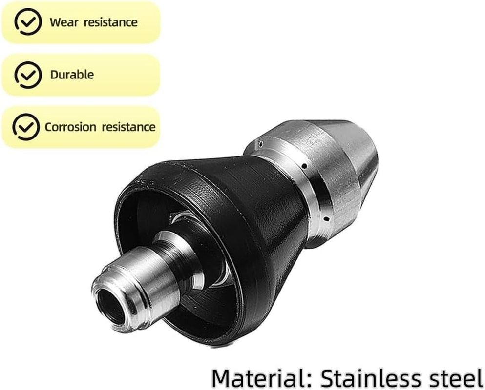 High Pressure Cleaning and Dredging Machine, 1/4 Drain Nozzle Water Mouse Nozzle, 1 Front Jet and 6 Rear Jets, Cleaning and Dredging, Sewage Nozzle image number 3