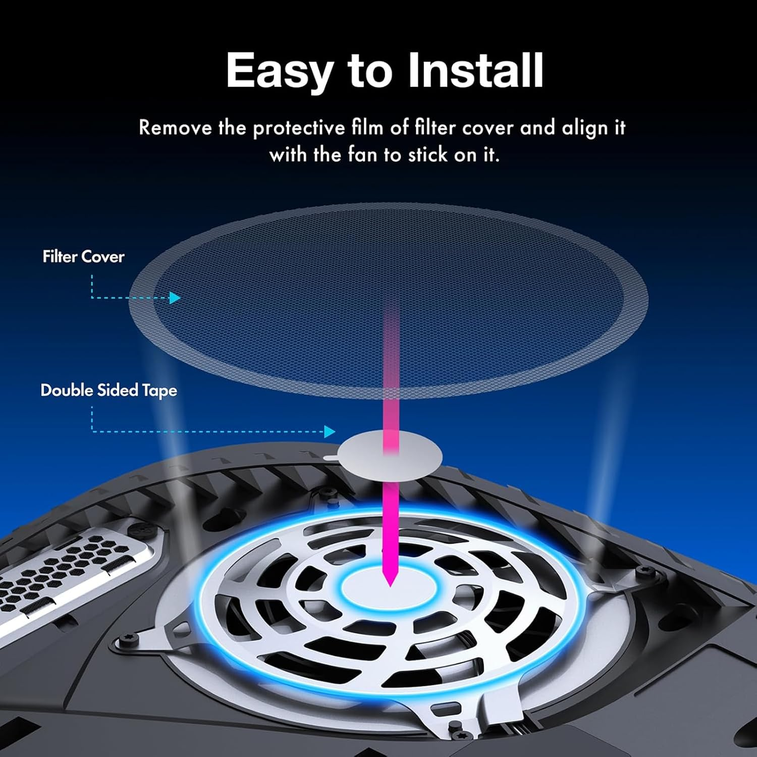 Dust Protector Cover Kit, with Port Plugs and Fan Dust Filter for Slim, Breathable Mesh Dust Cover, Silicone Dust Plugs, for Digital & Disc Edition image number 5