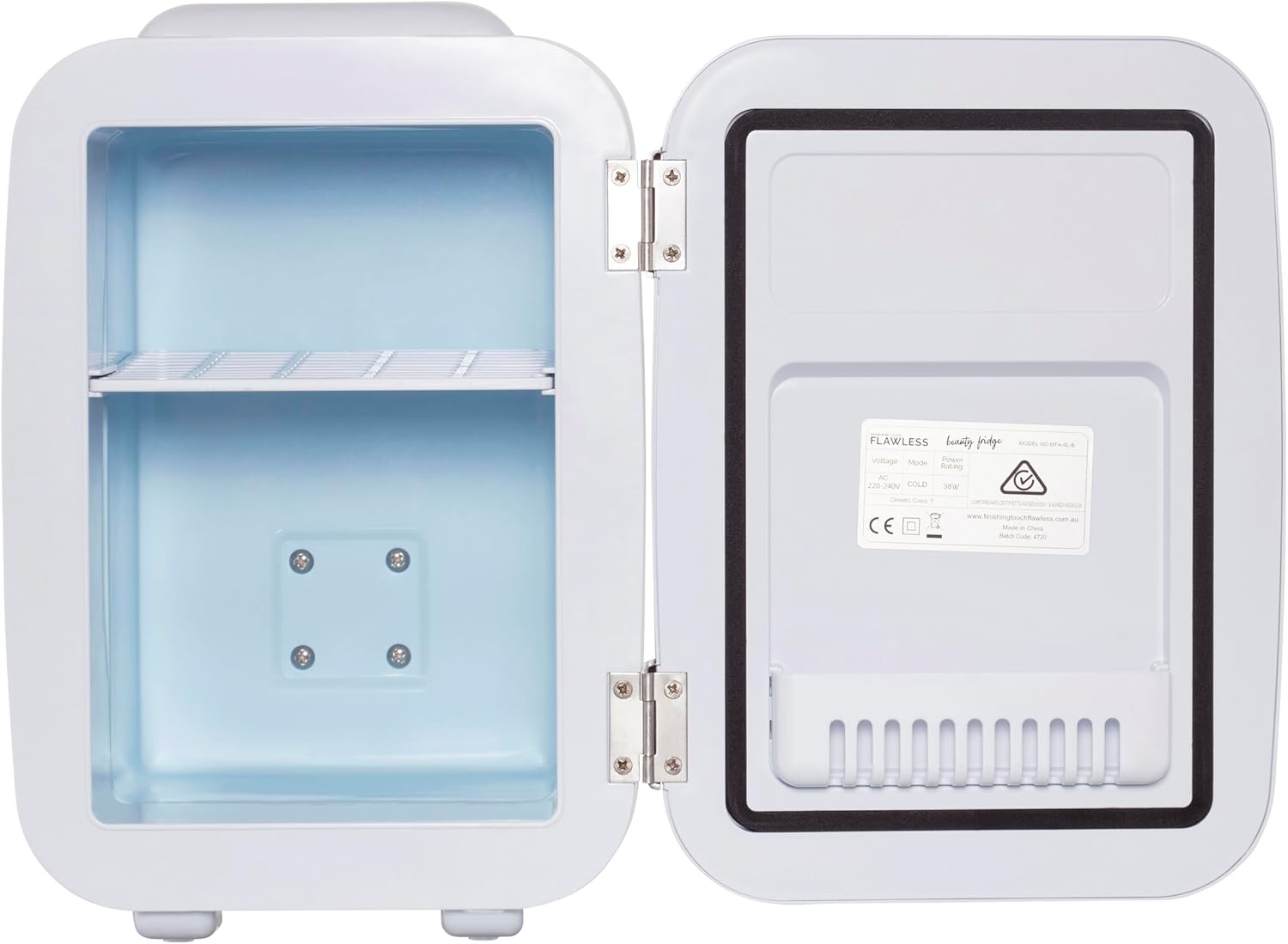 Finishing Touch Flawless Beauty Fridge - Mini Design - Preserves & Cools Your Beauty Products - 173Cm Power Cord & Stickers Included - Ideal for Cooling Creams, Facial Rollers & Organic Products image number 3