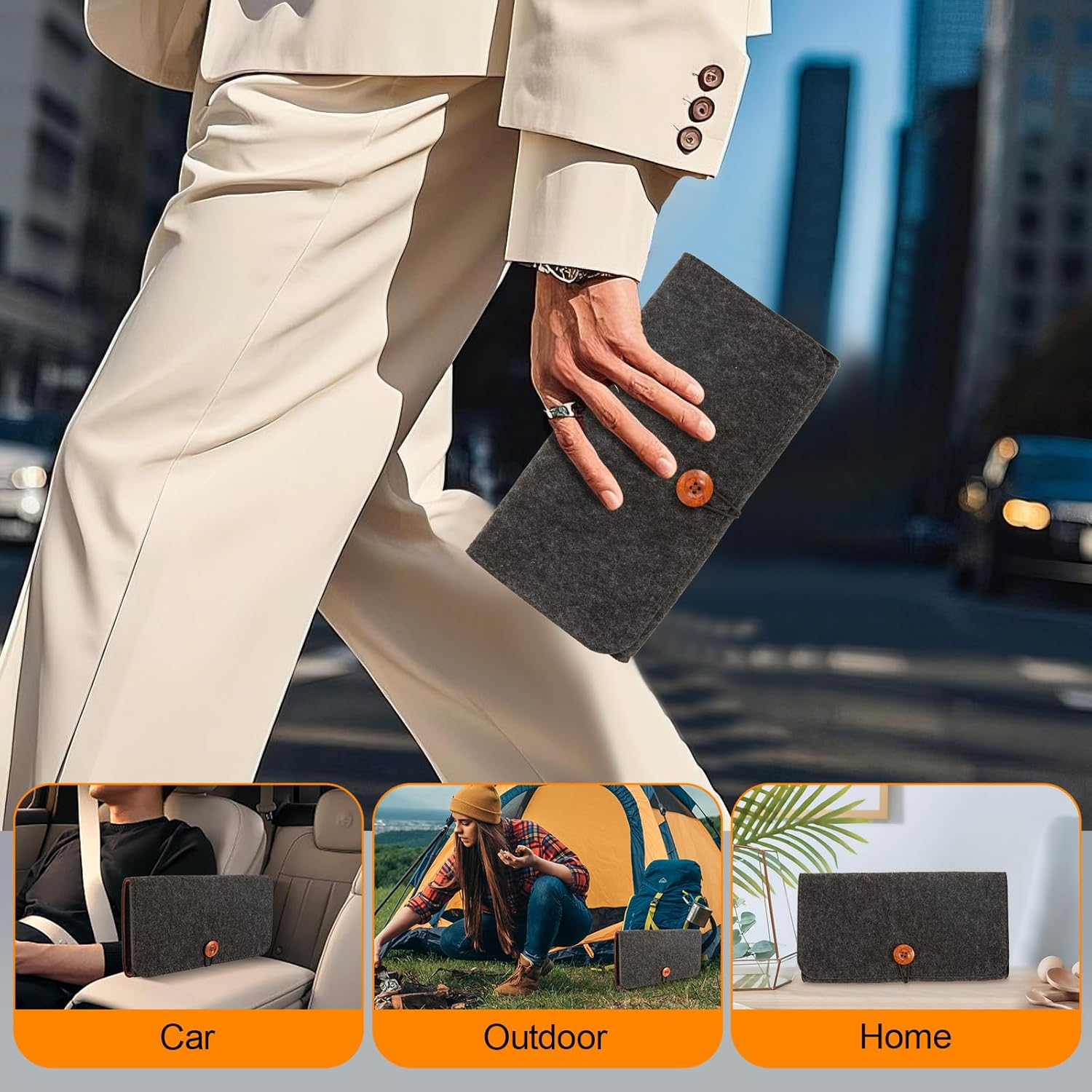 JDFHFGB Carrying Case for Nintendo Switch 2017- Slim Felt Travel Carrying Pouch with 5 Game Card Holders, Shockproof Protective Storage Bag,Portable Gaming Accessories for Kids, Teens & Adults image number 1