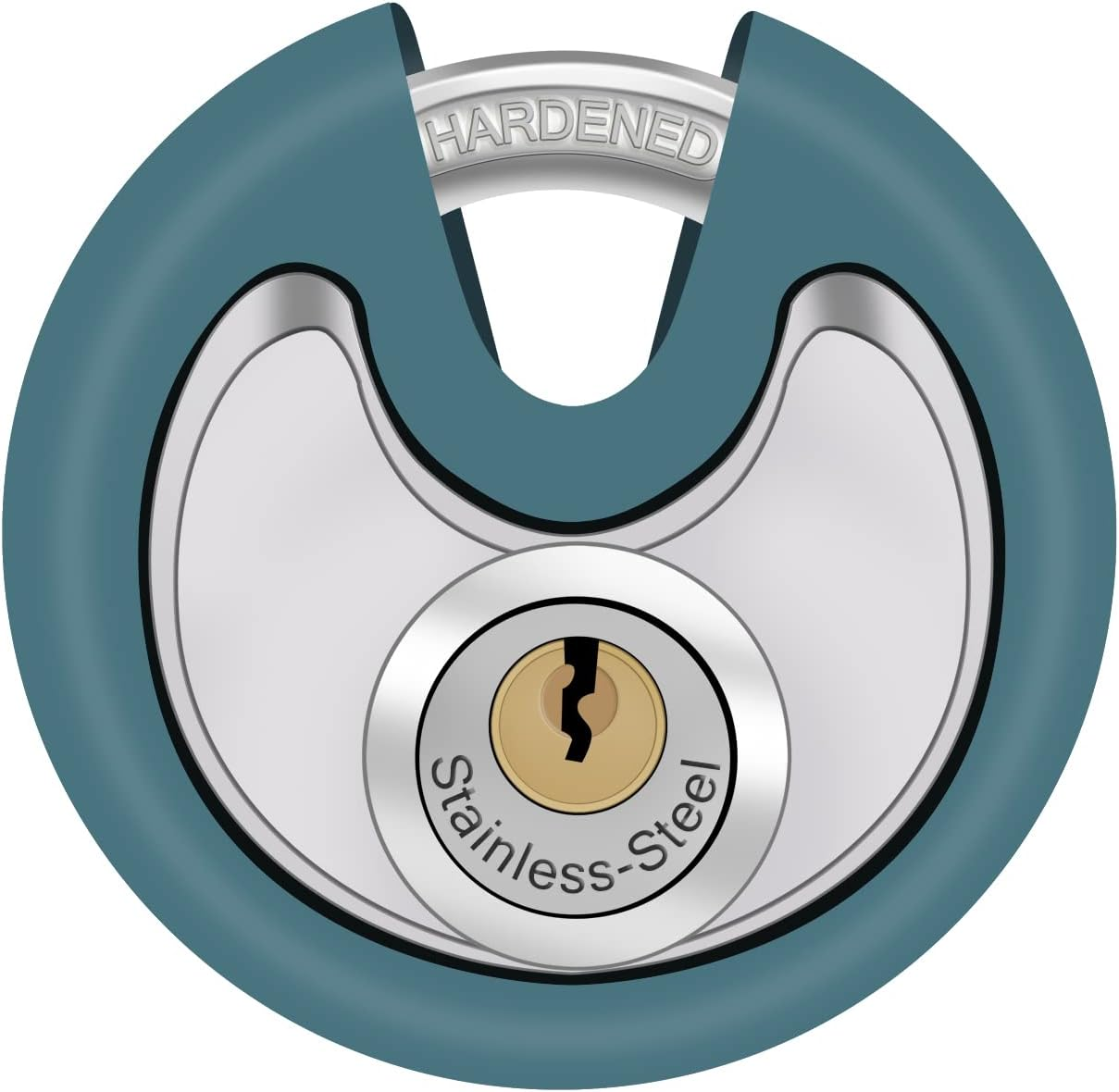 DAYGOS Disc Storage Lock for Storage Unit, Outdoor Waterproof round Padlock, Heavy Duty Circle Lock with Keys for Uhaul,Moving Truck,Pods Container(3/8-Inch Shackle) image number 3