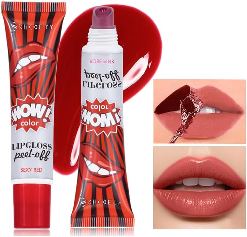 Peel off Lip Stain, Long Lasting Lip Tint Stain, Long Lasting Waterproof Peel off Lip Liner, Nonstick Cup Liquid Lipstick Lip Stain for Women Girls (02, 15G (Pack of 1)) image number 2