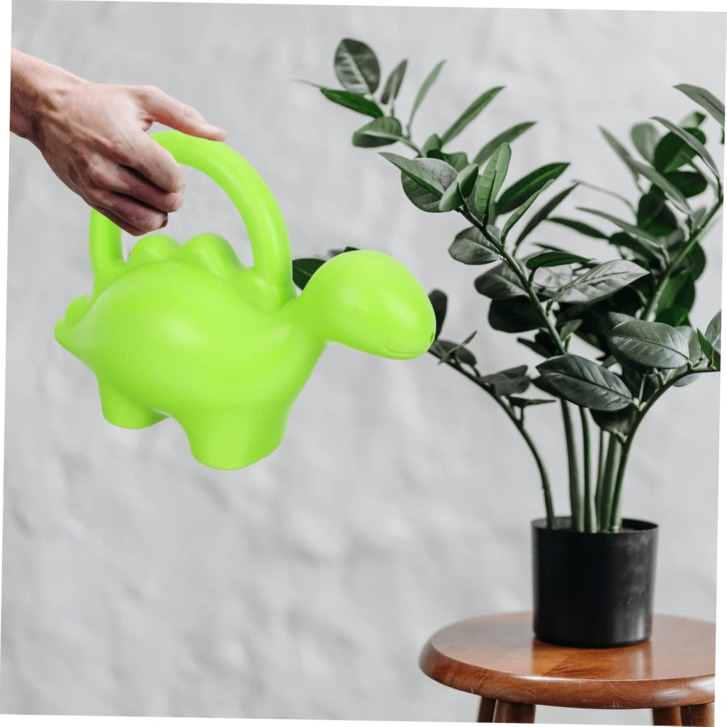Dinosaur-Shaped Plant Watering Can for Boys and Girls 2Pcs Small Garden Watering Kettles in Green and Blue for Indoor and Outdoor Gardening image number 6
