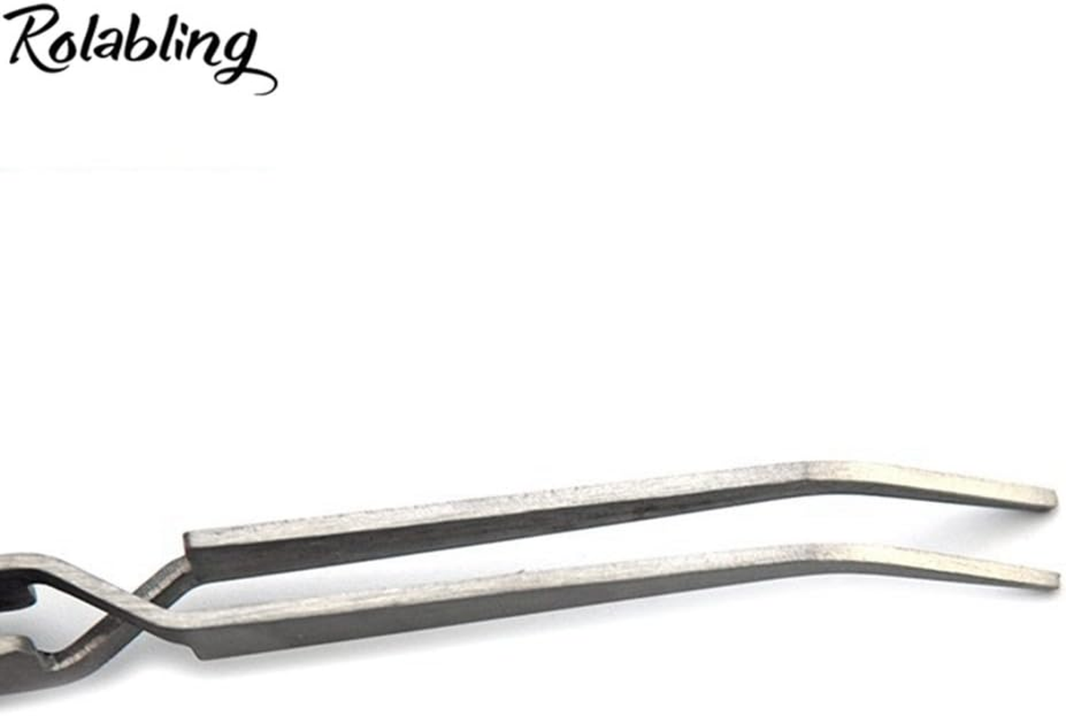 Nail Art Tweezers Manicure Rhinestones Picking Tools Clip Stainless Steel Nail Art Tools (Size-1) image number 4