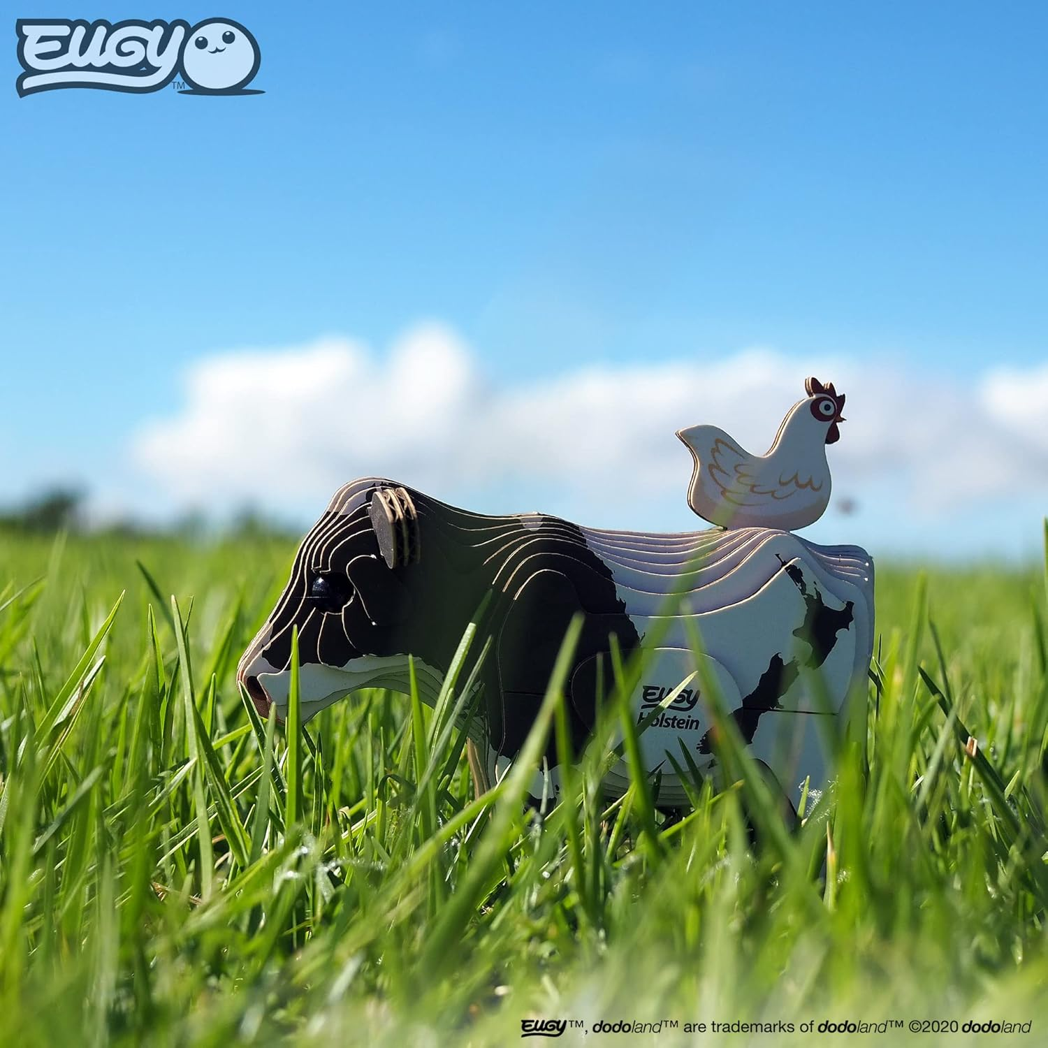 EUGY 079 Holstein Friesian 3D Puzzle - 23 Piece Eco-Friendly Educational Toy Puzzle for Boys, Girls & Kids Ages 6+ image number 2