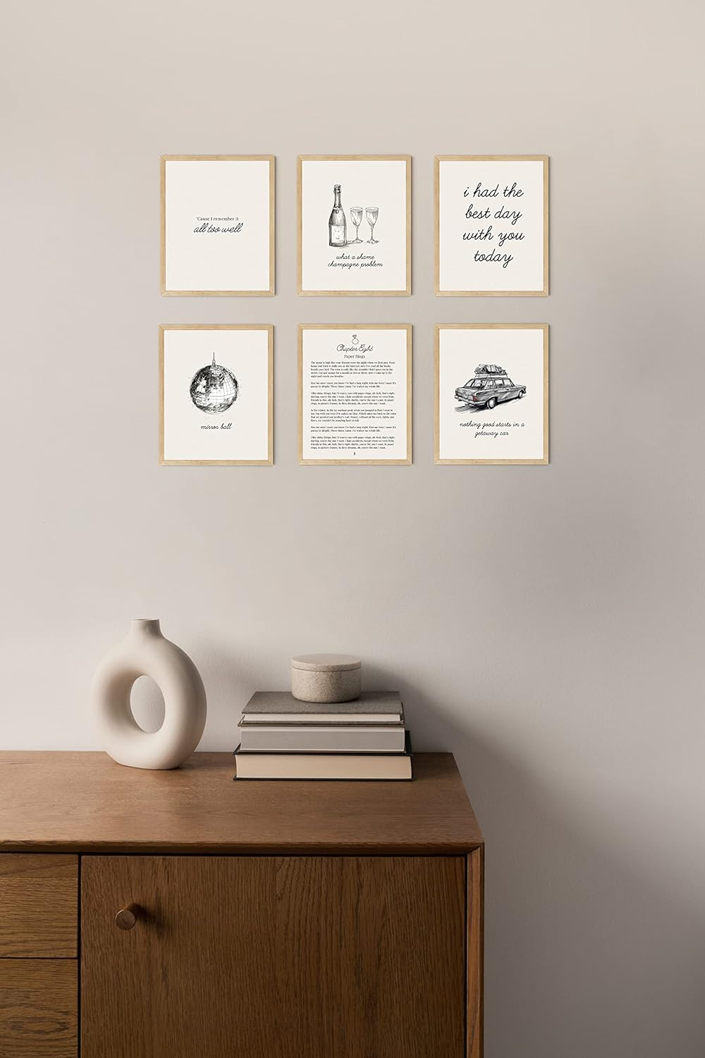 Twodays Taylor Room Decor Aesthetic, Swift Folklore Music Lyrics Wall Decor Posters, Album Covers Art Prints for Bedroom, Fans Birthday Party Decorations. (8'' X 10'', Set of 6, UNFRAMED) Beige image number 1