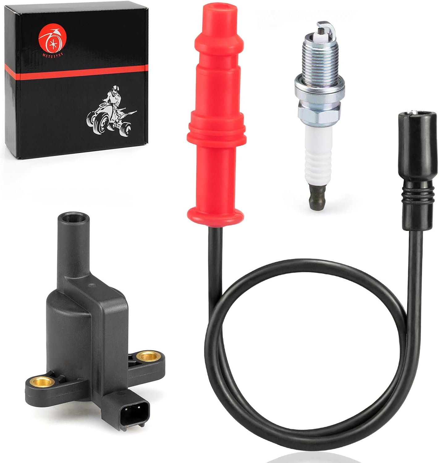 Ignition Coil W/Wire Cap & Spark Plug for Polaris Sportsman EPS/EFI/XP 550 2009-2014 Sportsman 500 EFI 2008-2014 image number 5