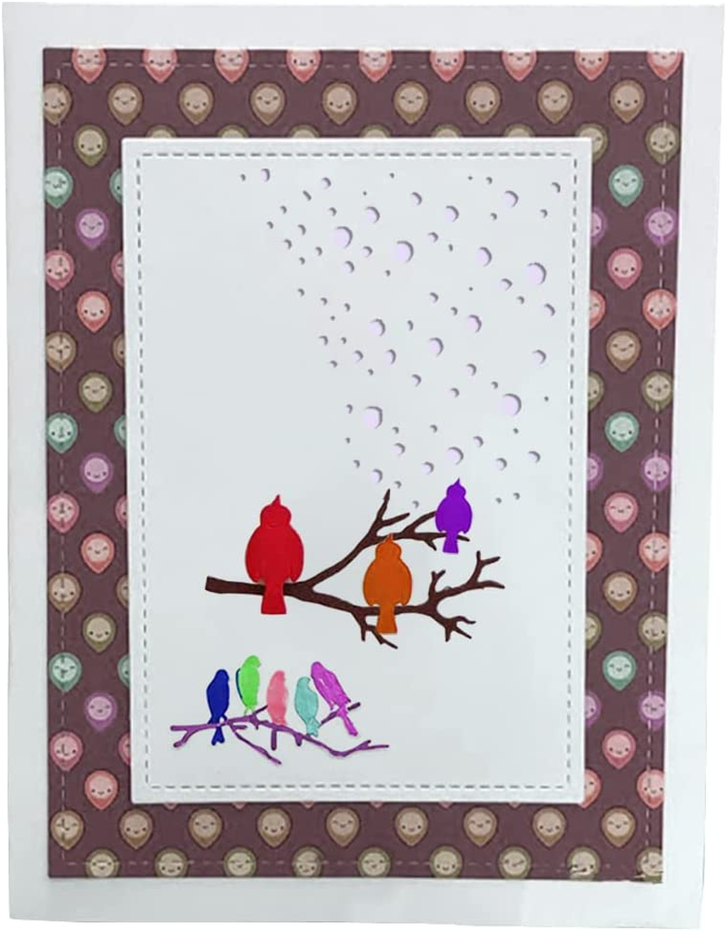 2 PCS Die Cuts for Card Making, AFUNTA Bird Tree Metal Die Cuts Bird Cutting Dies Supplies Embossing Stencils for DIY Scrapbook Album Decorative, Christmas Scrapbook Card Making image number 2