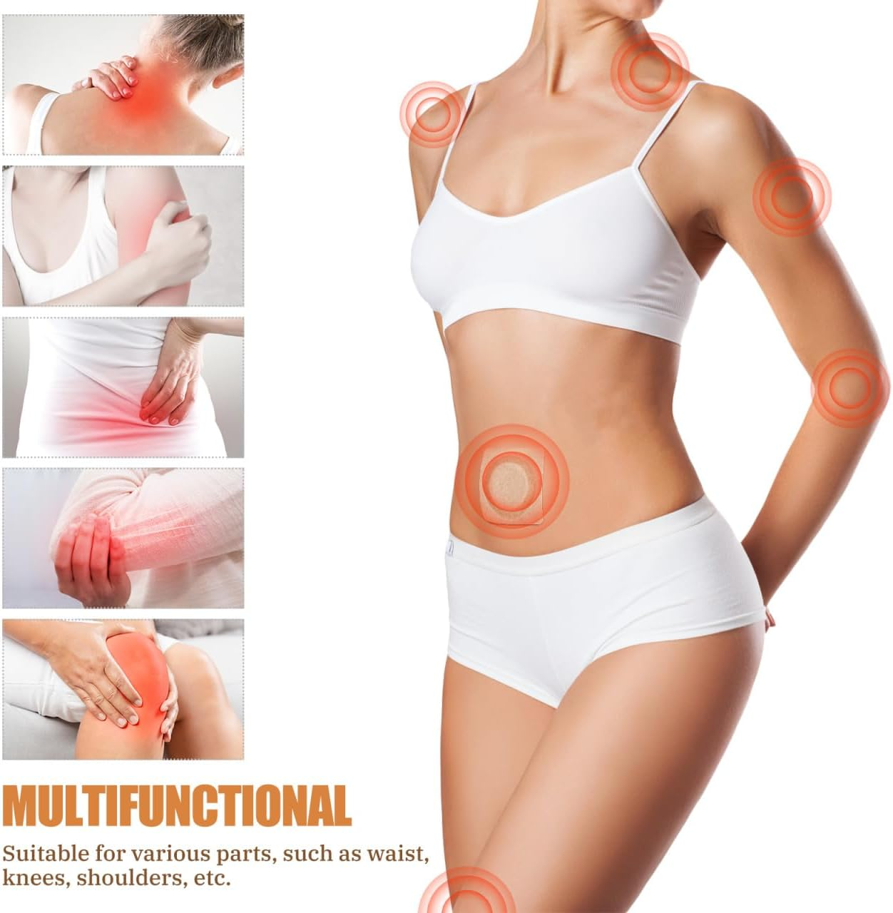 Ipetboom Belly Button Patches 100Pcs Disposable Castor Oil Pack Wrap Patches Self Adhesive Herbal Pads, Castor Oil Belly Button Patch for Kids Adults image number 2