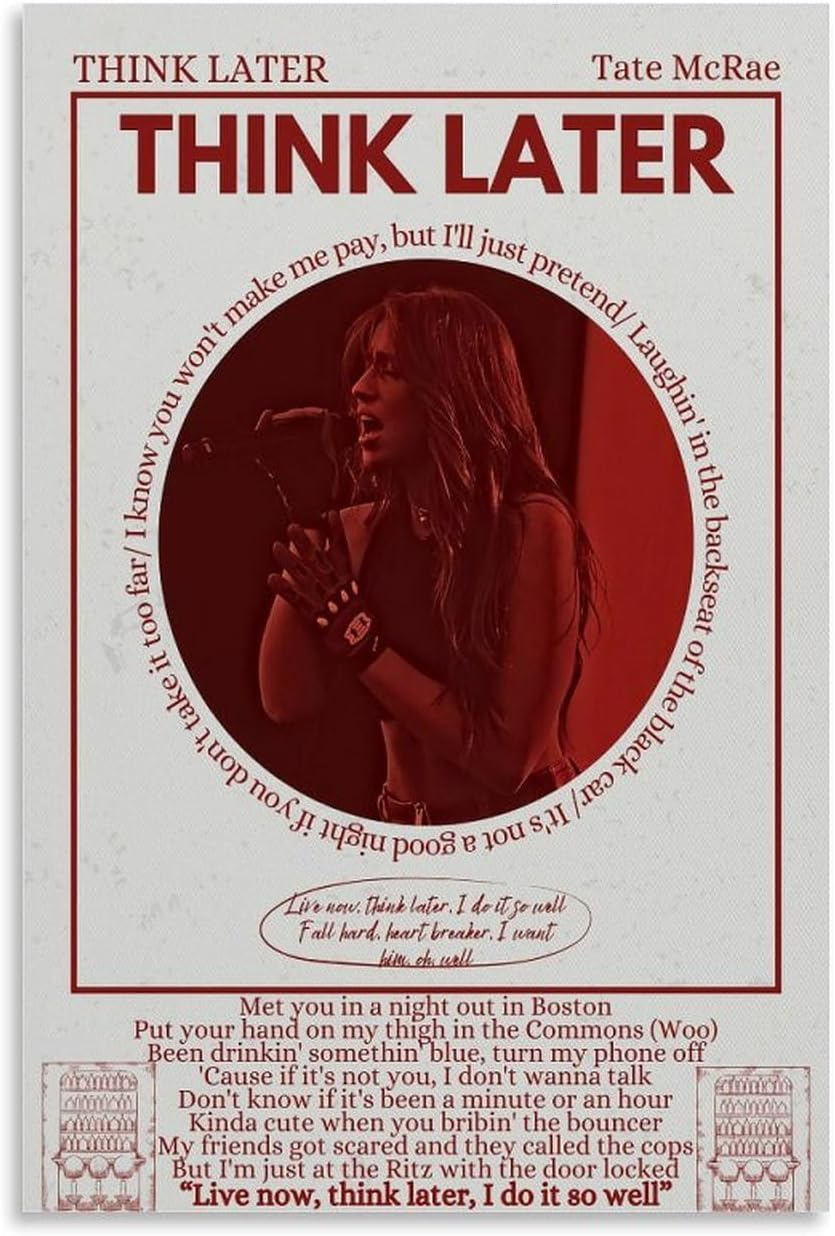 Poster Tate Music Mcrae Wall Art Poster Poster Canvas Painting Wall Art Picture Home Decor Print for Bedroom Living Room Dorm Study Bar Office 12X18Inch(30X45Cm) image number 1