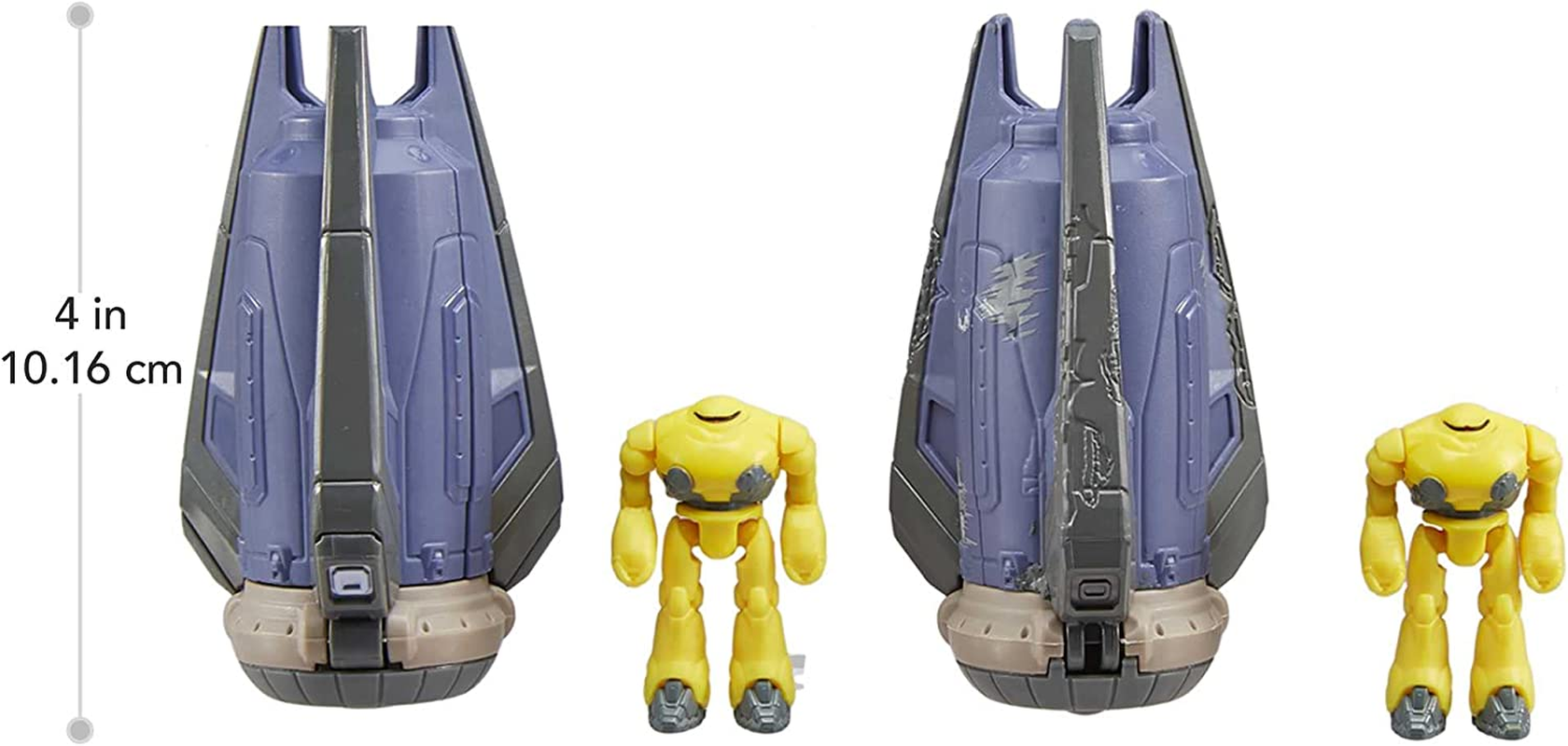 Disney Buzz Lightyear Spaceship Vehicle, Hyperspeed Series Zyclops Space Pod with Battle Damage and Figure, 4 Years and Up image number 4