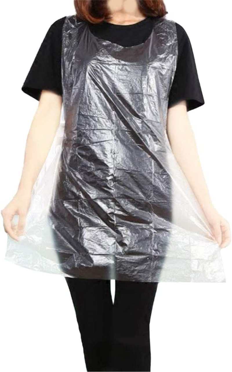 Disposable Aprons (50 Count), Plastic Apron for Painting Party, Cooking, Housework, Picnic Etc. image number 4