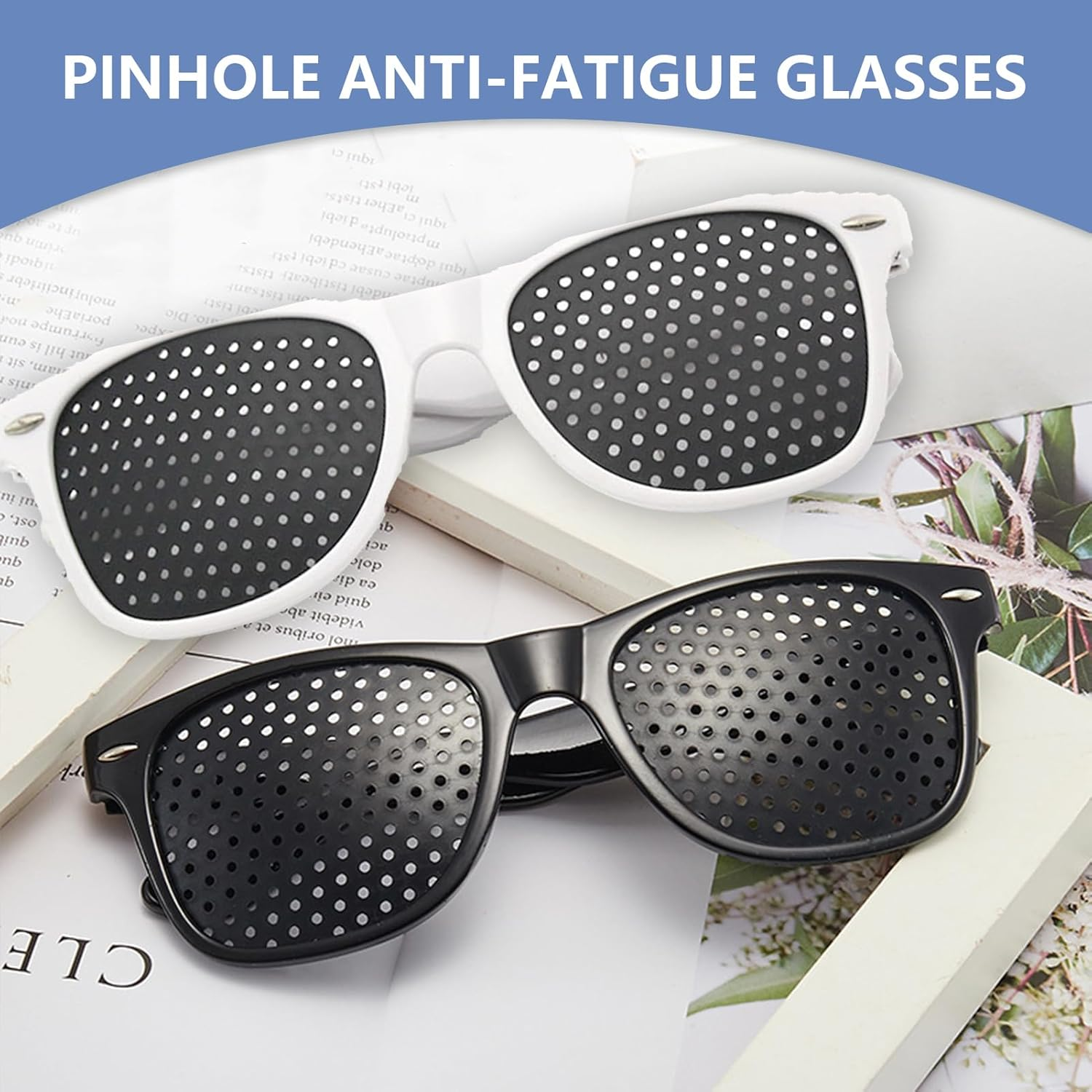 Pack of 2 Grid Glasses for Eye Training, Grid Glasses, Eye Trainer, Hole Glasses, Grid Multidot Glasses, Pinhole Glasses, Multi Dot Glasses for Vision Improvement