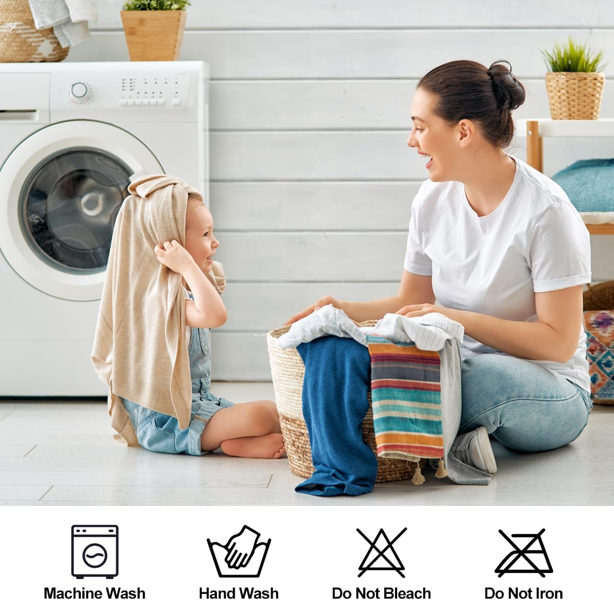 NTBED Waterproof Mattress Protector Cover King Size Blue Deep Pocket Polyester Bed Mattress Pad Cover Solid Color Fitted Sheet (Dark Blue, King)