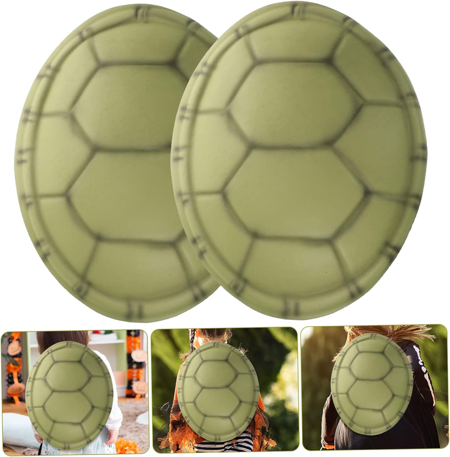 TOYANDONA Turtle Shell Prop 4Pcs Halloween Costume EVA Turtle Shell, Halloween Cosplay Costume Party Accessory, Halloween Dress up Costume Accessories