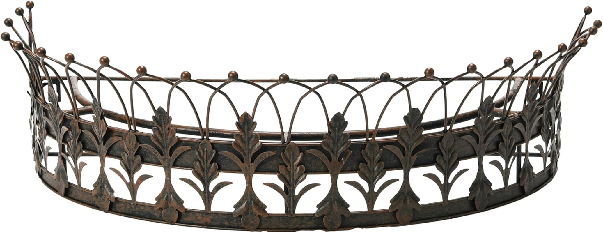 Creative Co-Op Rust Metal Curtain Crown