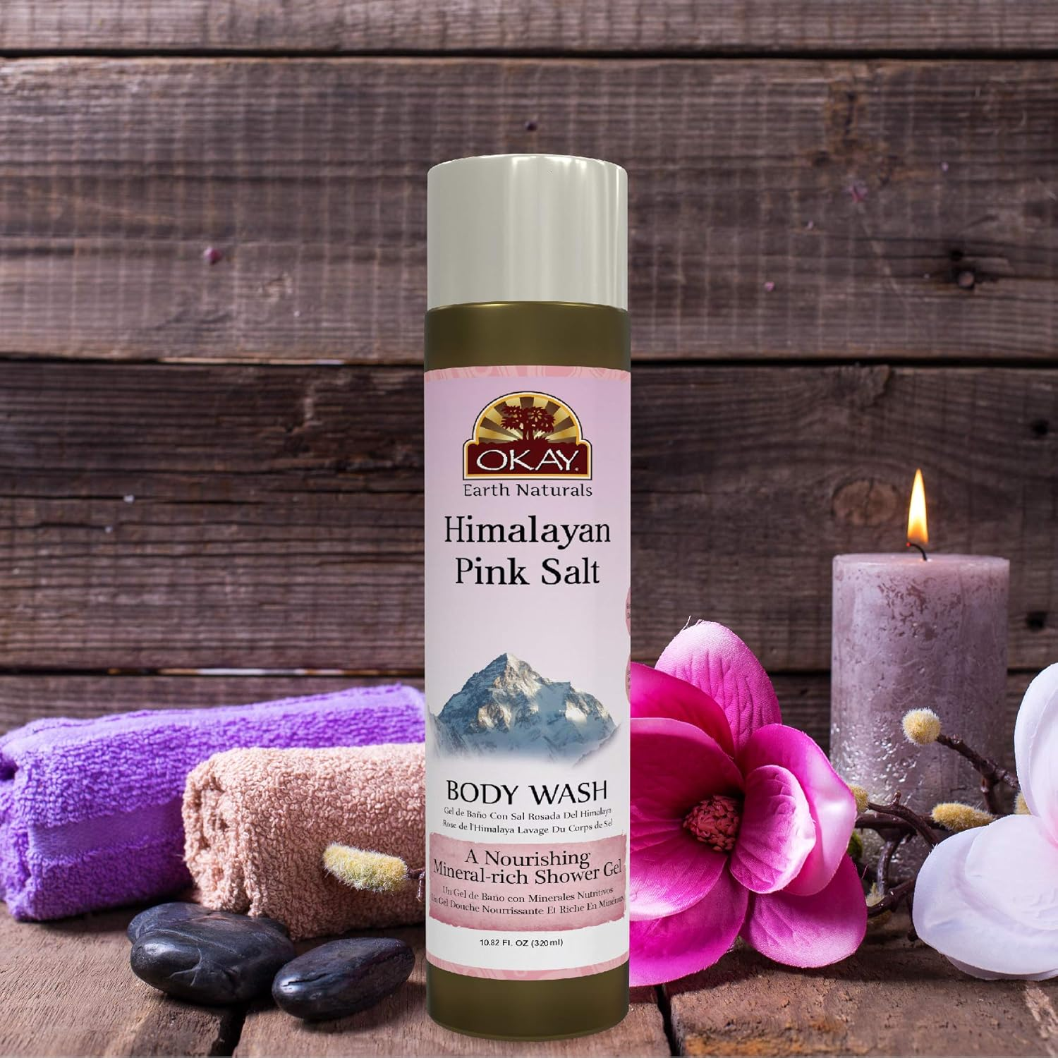 OKAY Pure Naturals OKAY Pure Naturals Himalayan Pink Salt Body Wash, 10.82 Ounce, image number 1