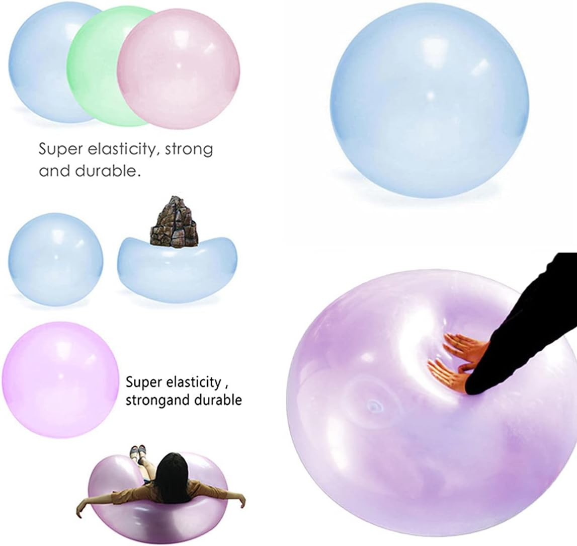 47 Inch Giant Water Bubble Ball, Inflatable Water-Filled Ball Soft Rubber Ball for Outdoor Beach Pool Party Large (Purple) image number 2
