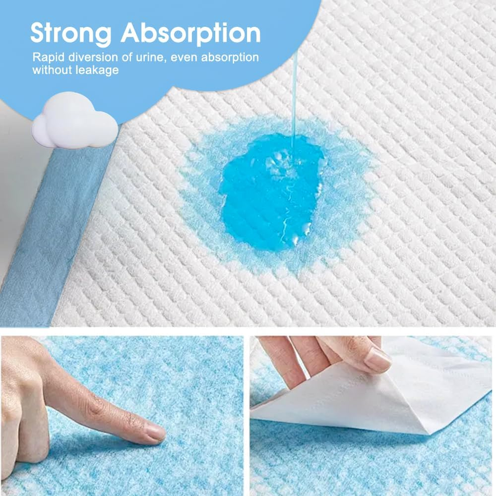 Felic 80-Count Disposable Bed Pads 90X60Cm, Baby Diaper Changing Pads Large, Economy Pads Adult Incontinence Bed Pee Underpads Absorbent Chucks for Adults,Kids,Elderly, Puppy Pee Pad (2Pack-80Pcs) image number 6