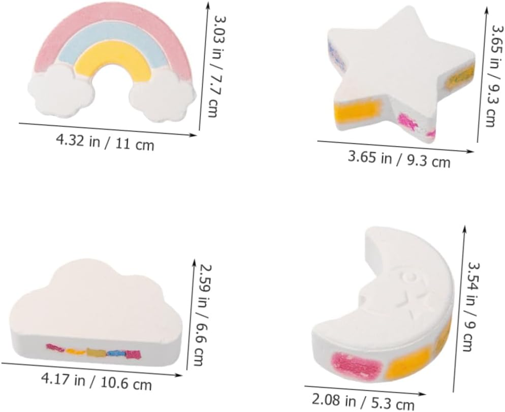 4Pcs Cute Essential Oil Bathing Bomb Bubble Shower Salt Bomb Travel Bath image number 5