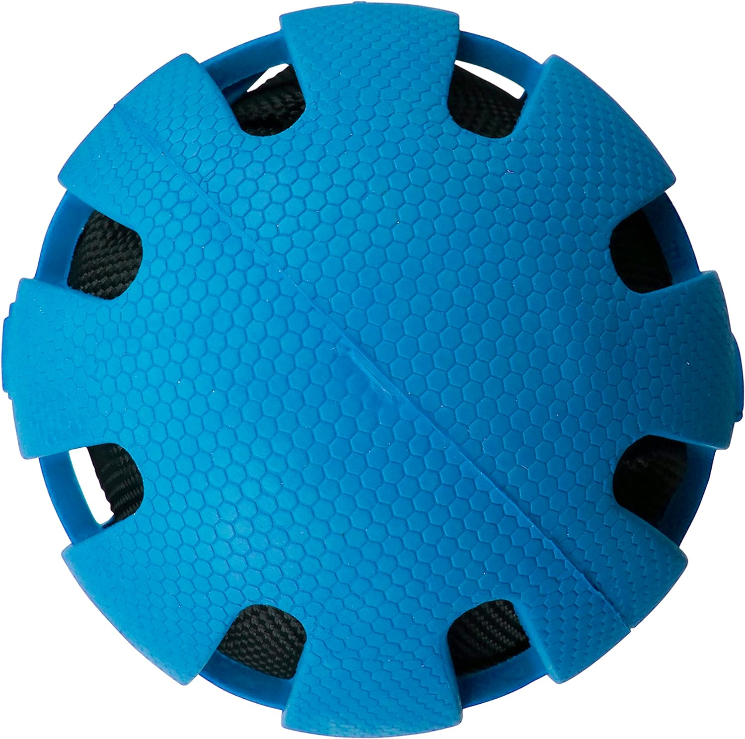 Nerf Dog Crunch and Squeak Rubber Ball Dog Toy, Medium/Large, Blue image number 4