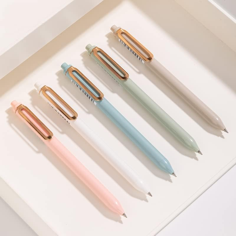 Deli NUSIGN Retractable Black Gel Pens Set of 5, 0.5 Mm image number 5