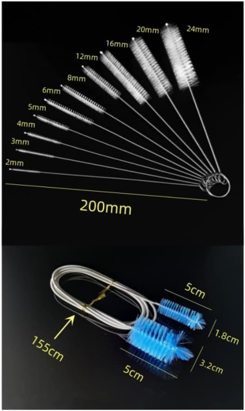 10 Pcs Flexible Drain Brush Straw Cleaner Brush Set plus Tube Cleaning Brush - Flexible Stainless (5 Feet),Flexible Drain Brush, Hose Brush, Drain Cleaning Brush image number 3