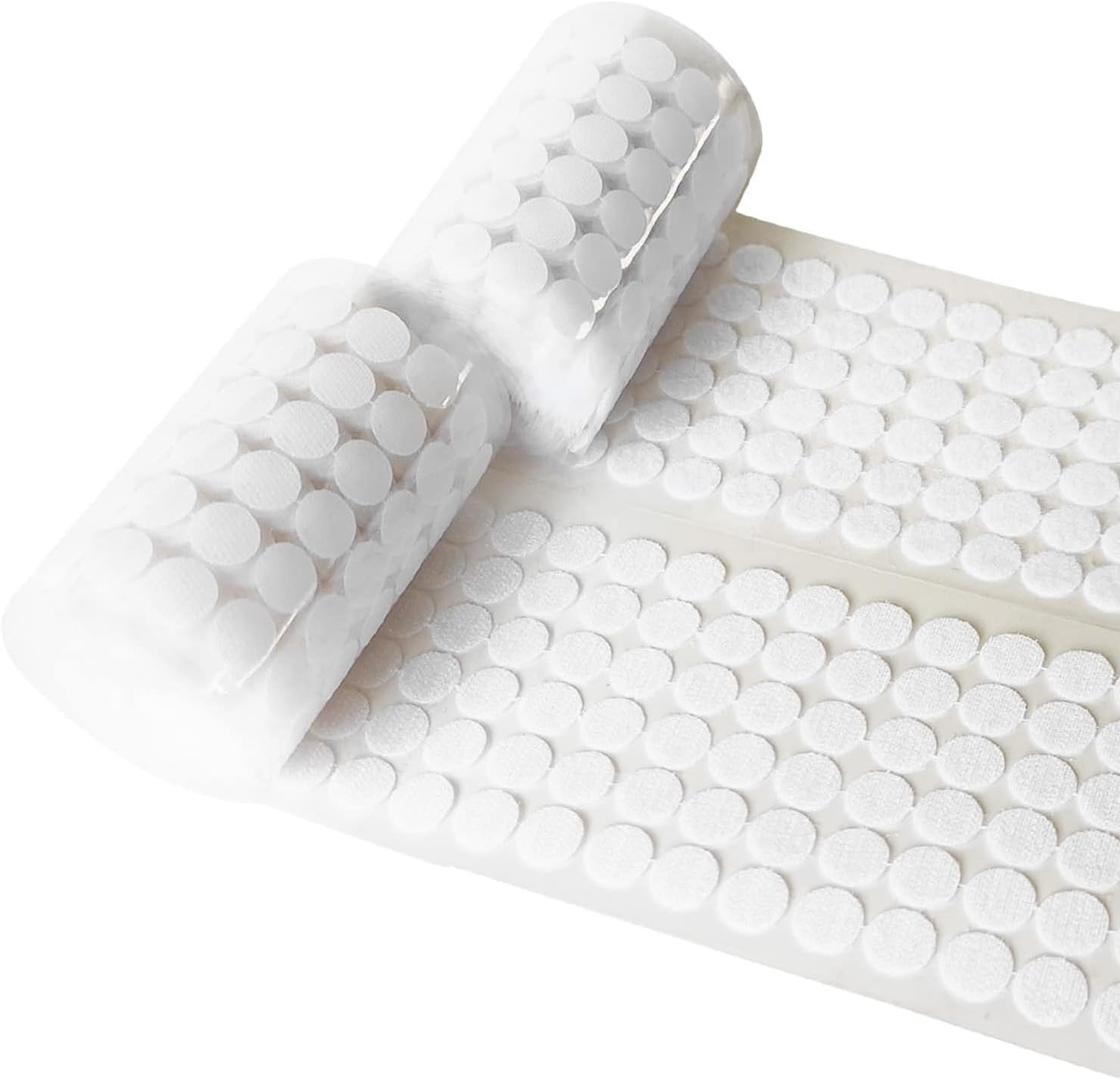 1000 PCS White Hook & Loop Self Adhesive Dots, 15Mm Waterproof Sticky Glue Back Coins Tapes for Home, Office, Classroom and Crafts (500 Pcs Hook & 500 Pcs Loop) image number 1