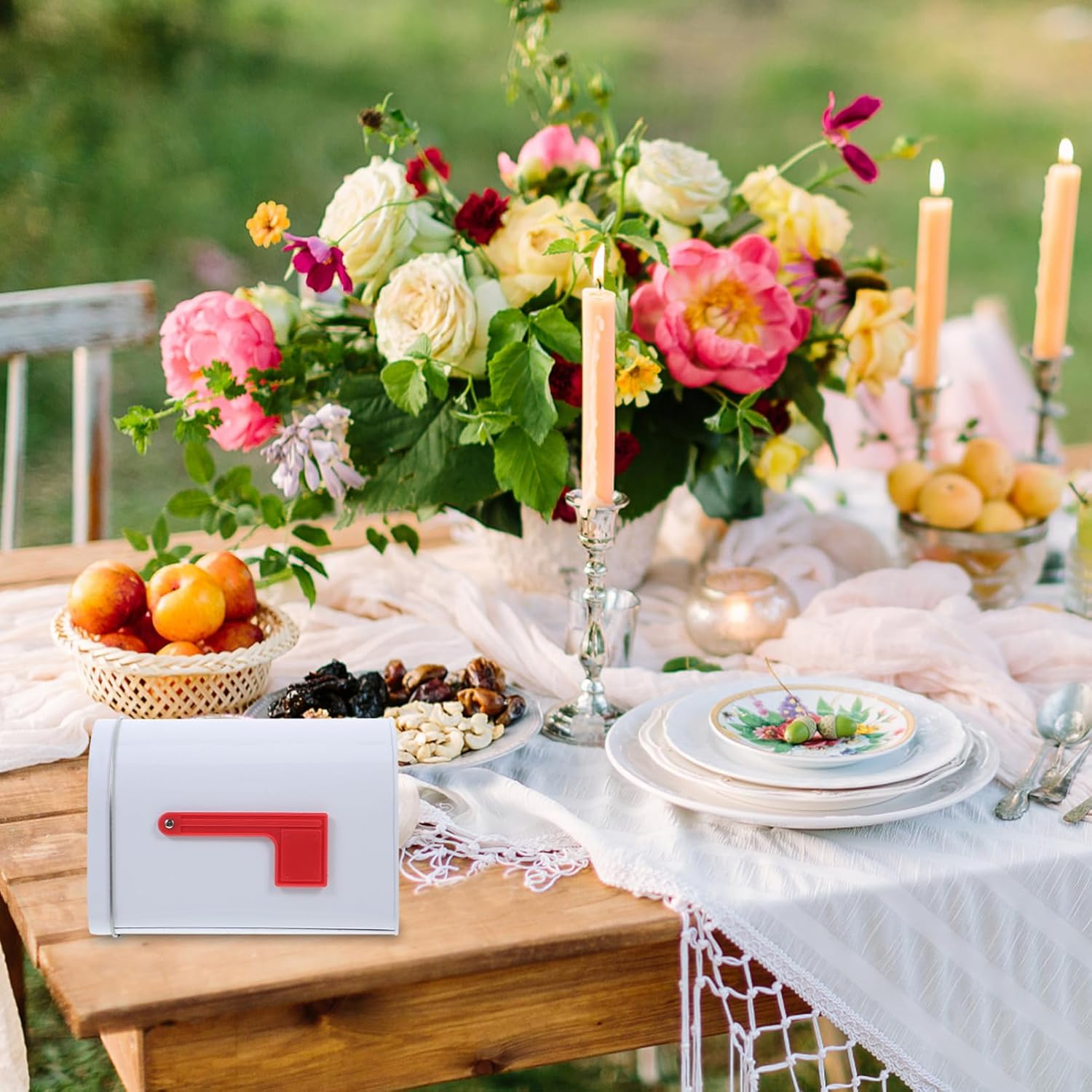 Mini Tinplate Mailbox: 6.13X4.4X3.7In Kids Present Letter Can for Pretend Play, DIY Crafts - Decorative Outdoor Tin Box