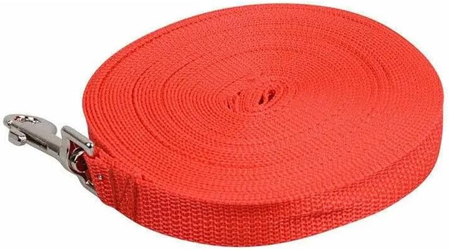 50Ft/15M Long Dog Lead Long Line Dog Leash Pet Puppy Leash Great for Dog/Puppy Training,Play,Camping,Extra Long Dog Leash- Durable with Stainless Steel Hook